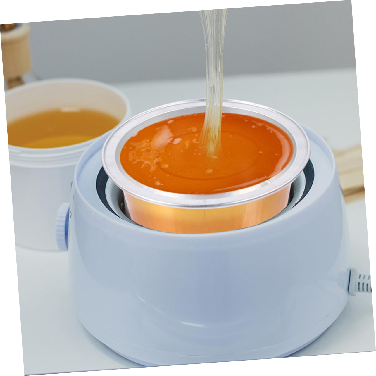 IPetBoom 8-Piece Hair Removal Wax Kit with Small Bowl Heater, Wax Warmer, Melts & Aluminum Foil - Golden Waxing Supplies for Smooth Skin at Home/Salon | DIY Bikini, Face & Body Hair Removal
