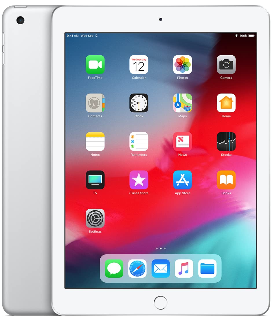 Refurbished iPad 6th Generation 32GB WiFi + Cellular Silver - Premium Renewed Tablet for Work, School & Entertainment