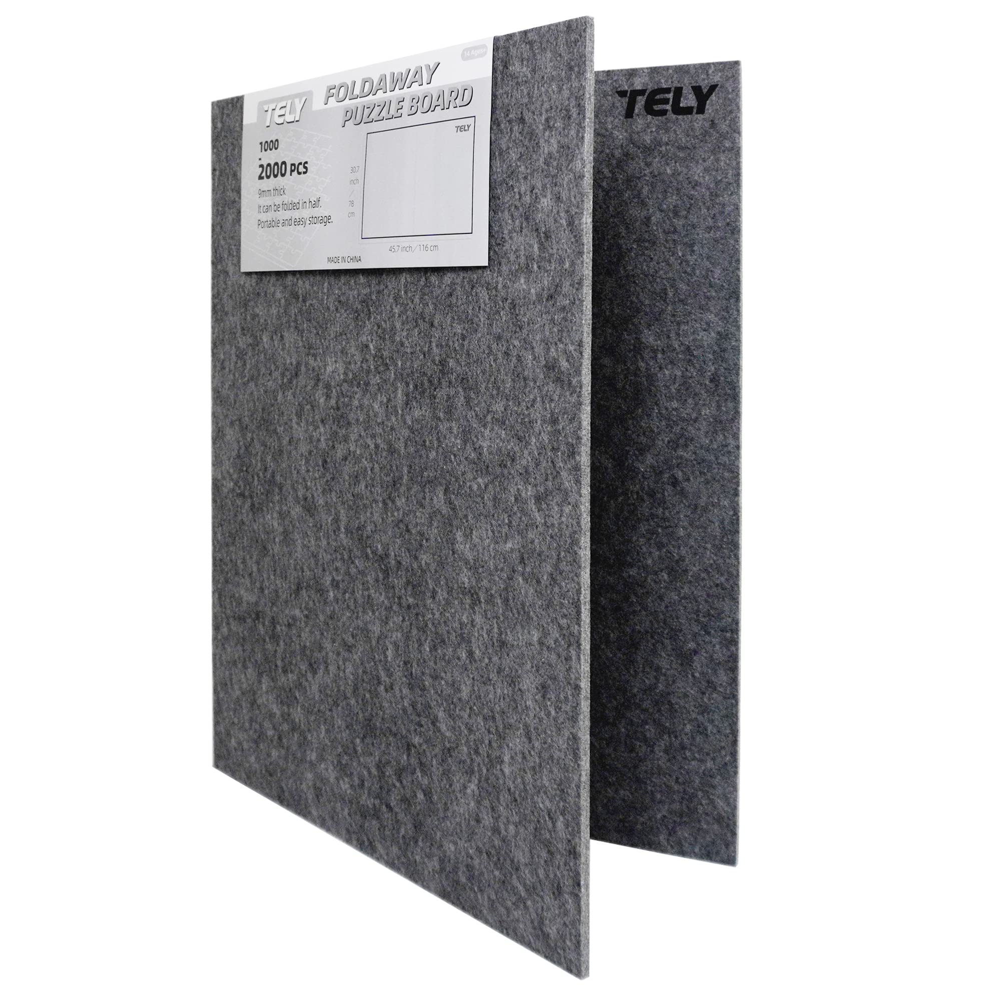 TELY Extra Large Foldable Puzzle Board with Felt Mat - Holds Up to 2000 Piece Jigsaw Puzzles | Portable & Space-Saving Design for Easy Storage | Perfect for Home, Travel, and Family Game Nights