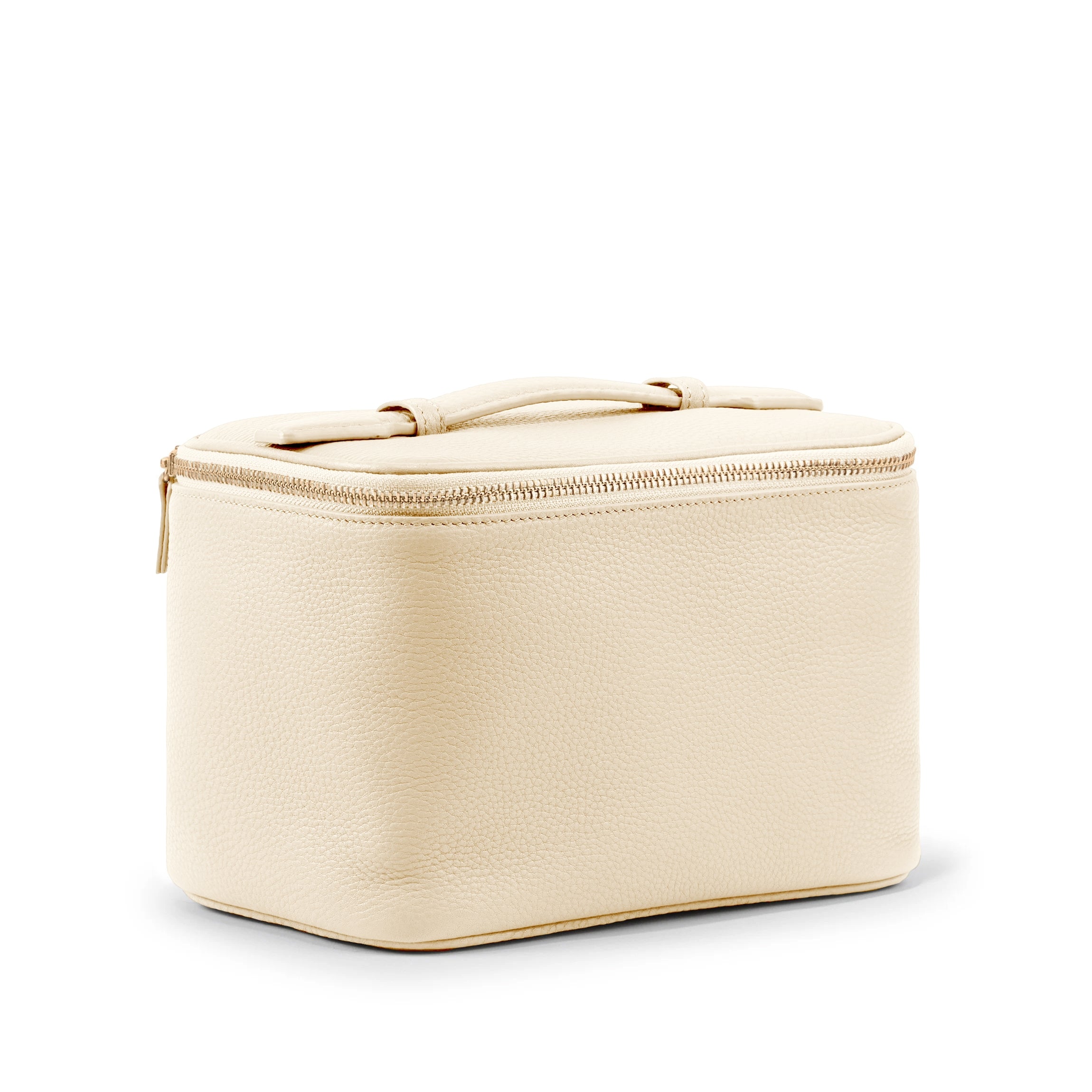 Small Train Case Sand - Compact Travel Makeup Organizer for Women | Perfect for Cosmetics Storage & On-the-Go Beauty Essentials