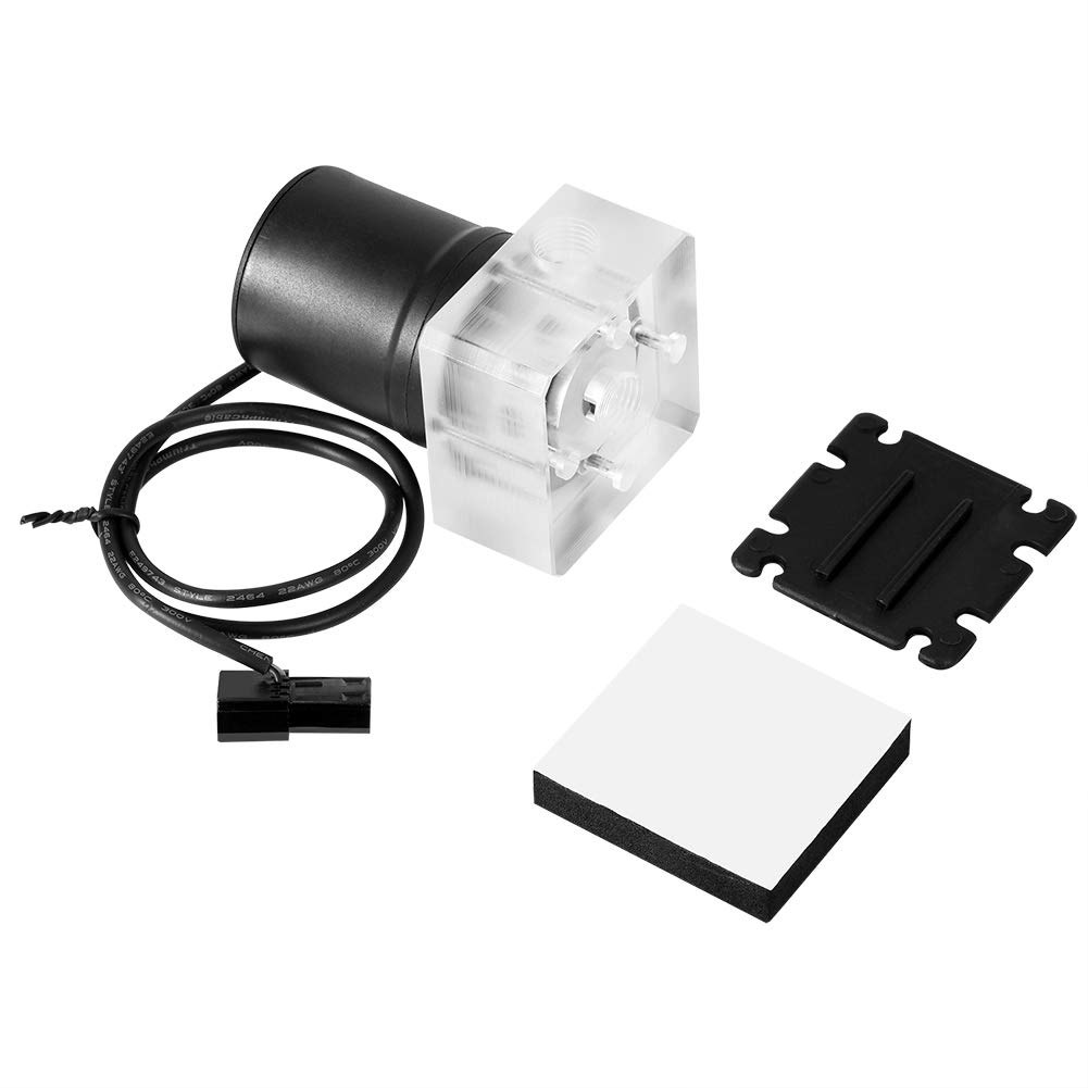 High-Performance G1/4 Thread Silent CPU Water Cooling System with Large 4-Pin Connector - Efficient Computer Liquid Cooling Pump for Gaming PCs, Workstations, and Overclocking Rigs