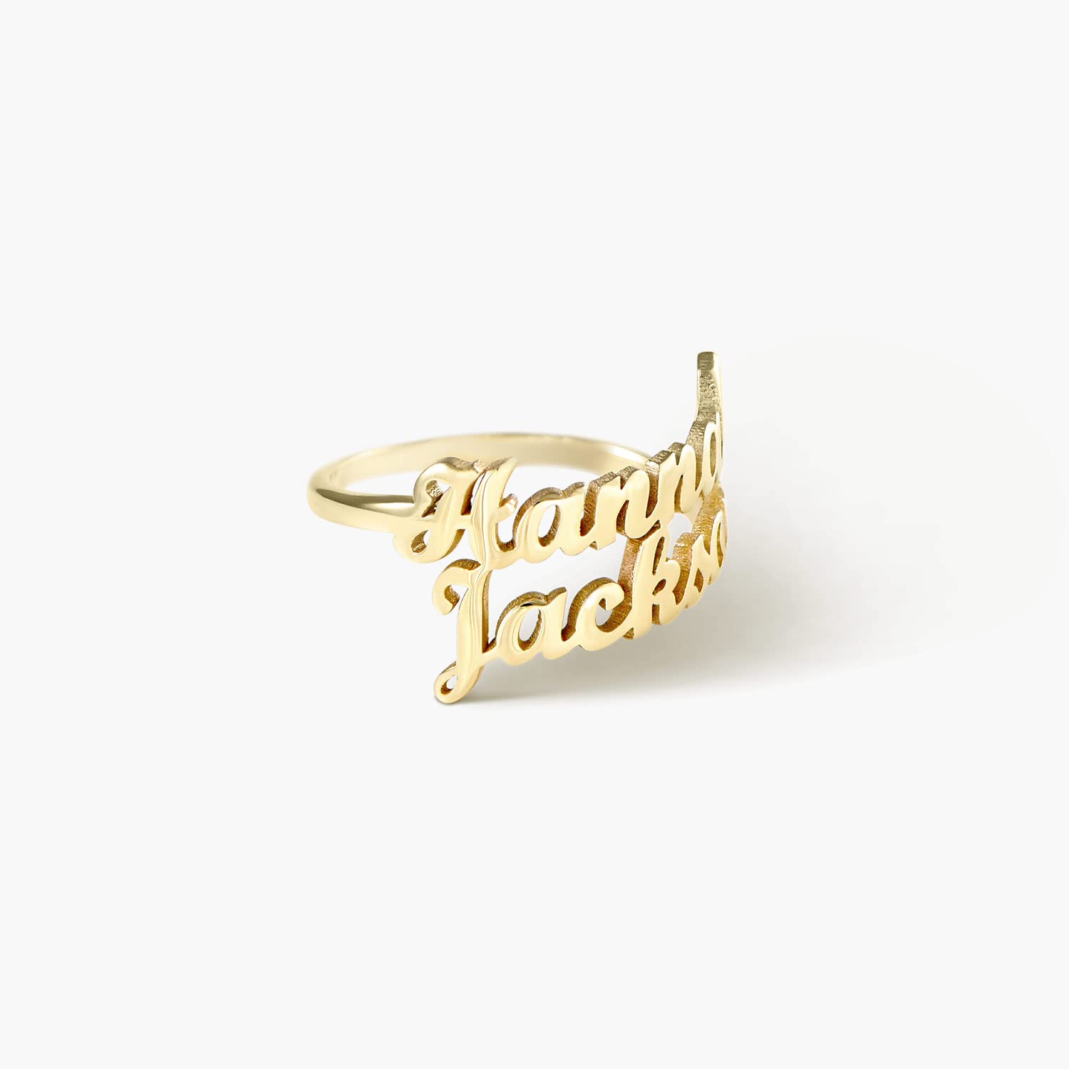 Oak & Luna Custom Name Rings - Personalized Couple Rings in Sterling Silver or Gold Plated - Engravable with 1-3 Names - Unique Jewelry Gift for Women, Wife, Mom - Perfect for Anniversaries, Weddings & Valentine's Day