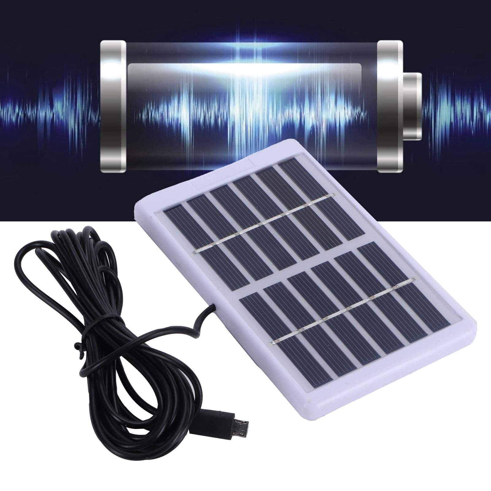1.2W 6V Solar Panel Battery Charger - Polycrystalline Silicon with Corrosion Resistance & Mini USB Port - Ideal for Home Lighting, Outdoor Camping, and Low-Power Devices