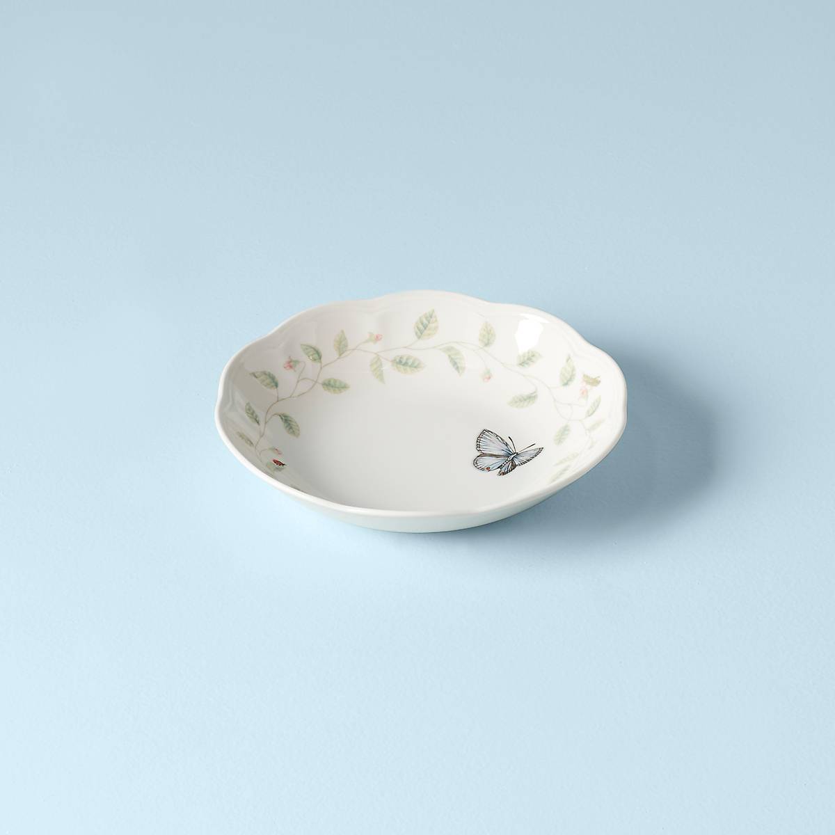 Butterfly Meadow Pasta Bowl Set - Handmade Ceramic Dinnerware for Pasta, Salad & Soup - Elegant Floral Design for Home Dining & Restaurant Use