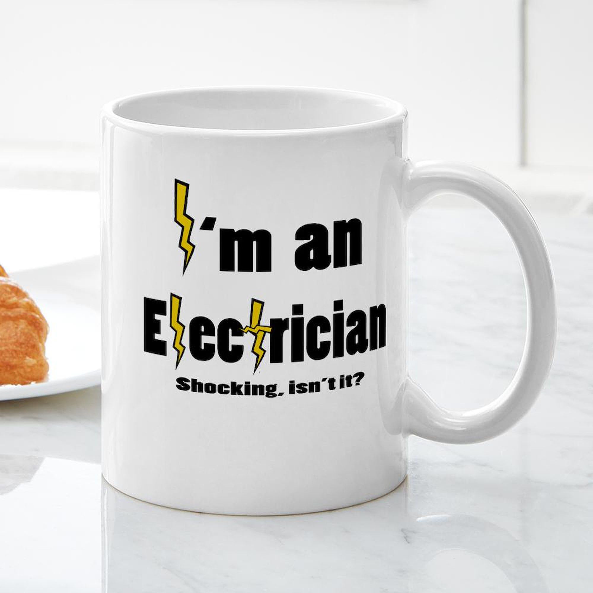 Shocking Electrician Coffee Mug - 11 oz (325 ml) Ceramic Cup for Electricians & Engineers - Perfect for Office, Workshop & Funny Gifts