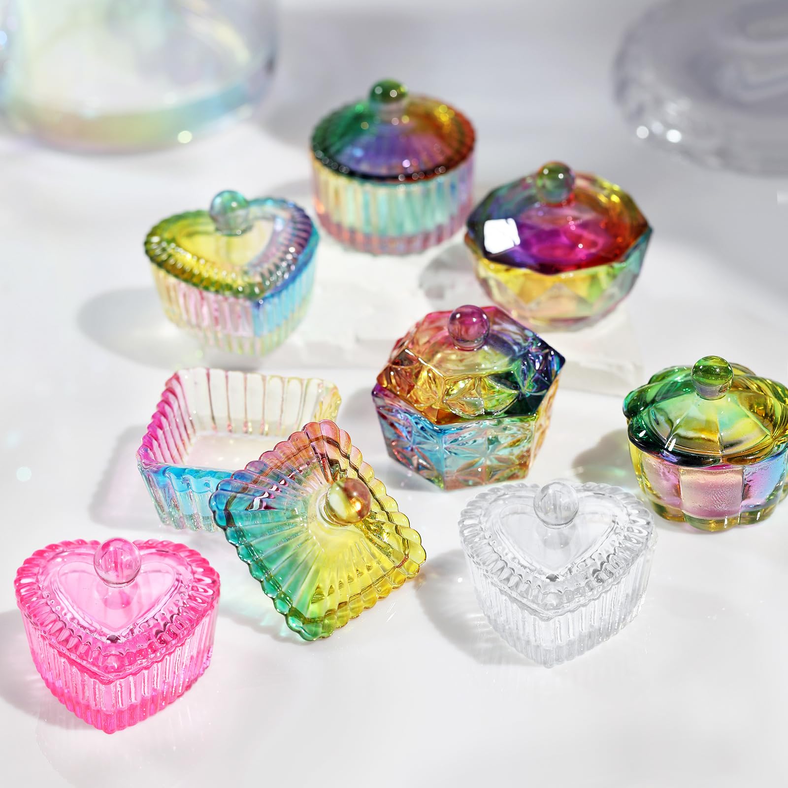 Acrylic Nail Art Dappen Dish - Crystal Bowl for Nail Liquids & Polish Storage