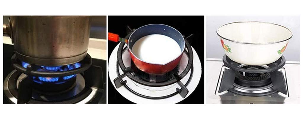 Non-Slip Cast Iron Wok Ring for Gas Stove - Heavy Duty Wok Support Stand, Stove Trivet & Cooktop Range Pan Holder - Perfect for Stir-Frying, Deep Frying & Milk Pot Heating - Essential Gas Stove Accessories for Asian Cooking & Professional Kitchens