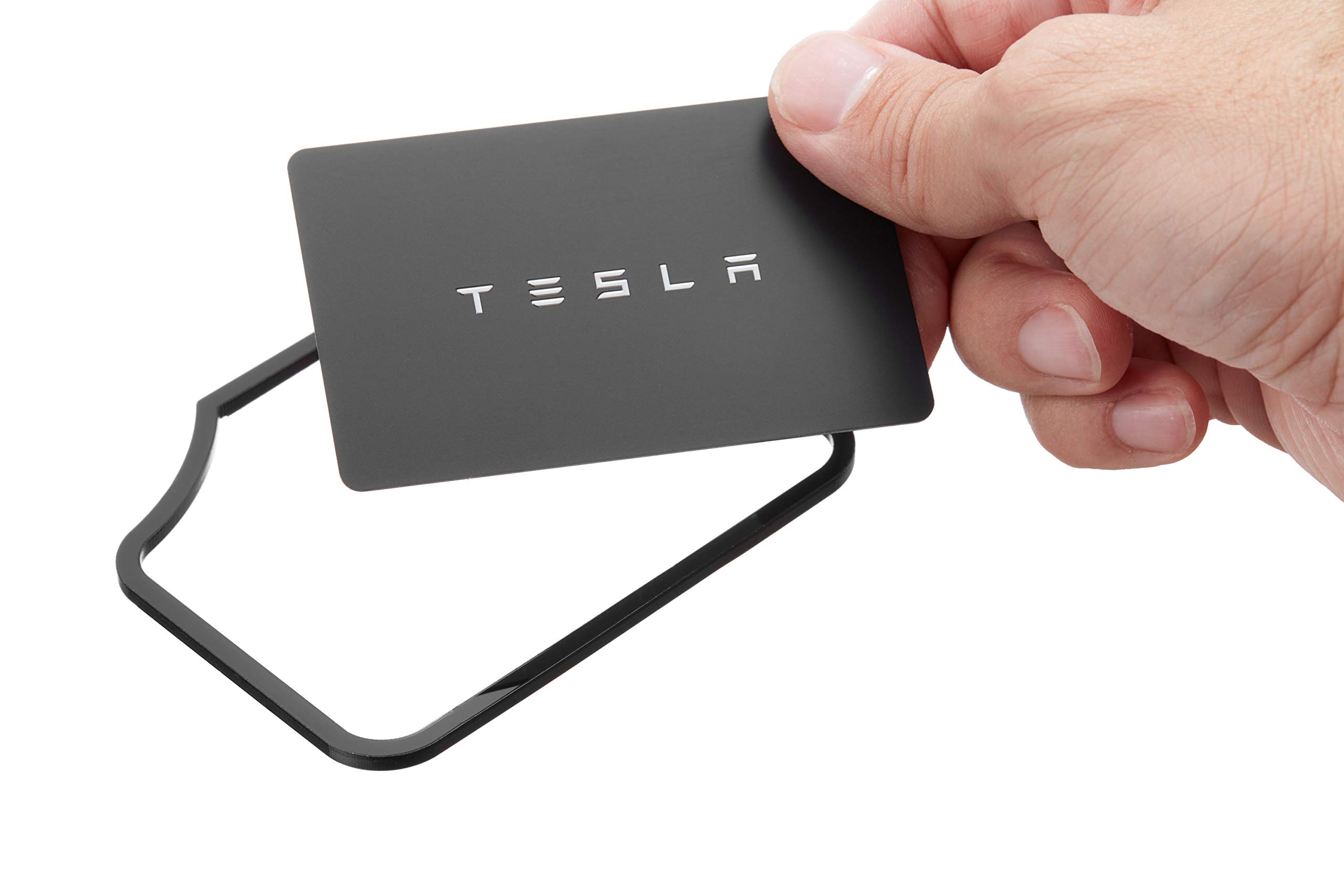 OzniumX Tesla Model 3 Key Card Holder - Secure Anti-Slip Frame for Key Card | Perfect for Tesla Owners to Prevent Lost Cards While Driving or Parking