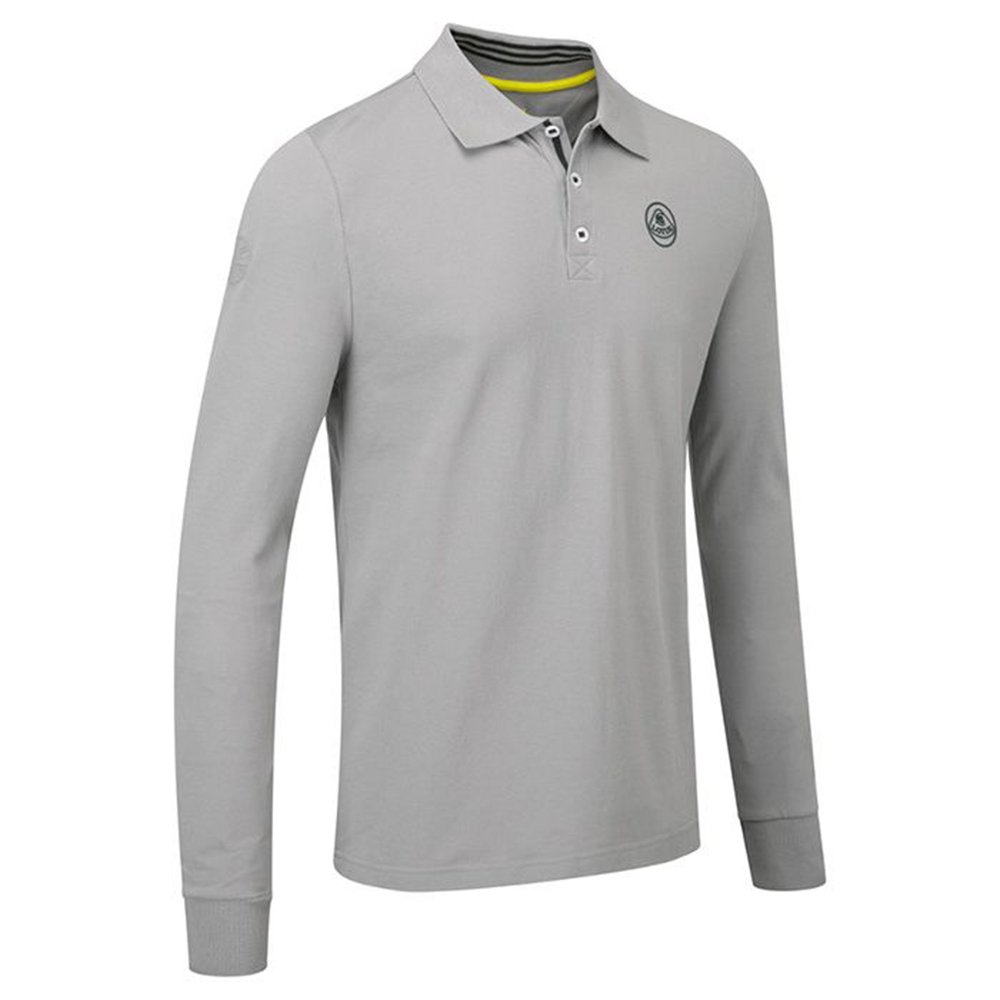 Men's Lotus Long Sleeve Polo Shirt - Breathable Cotton Casual Button Down Top for Work, Golf & Outdoor Activities