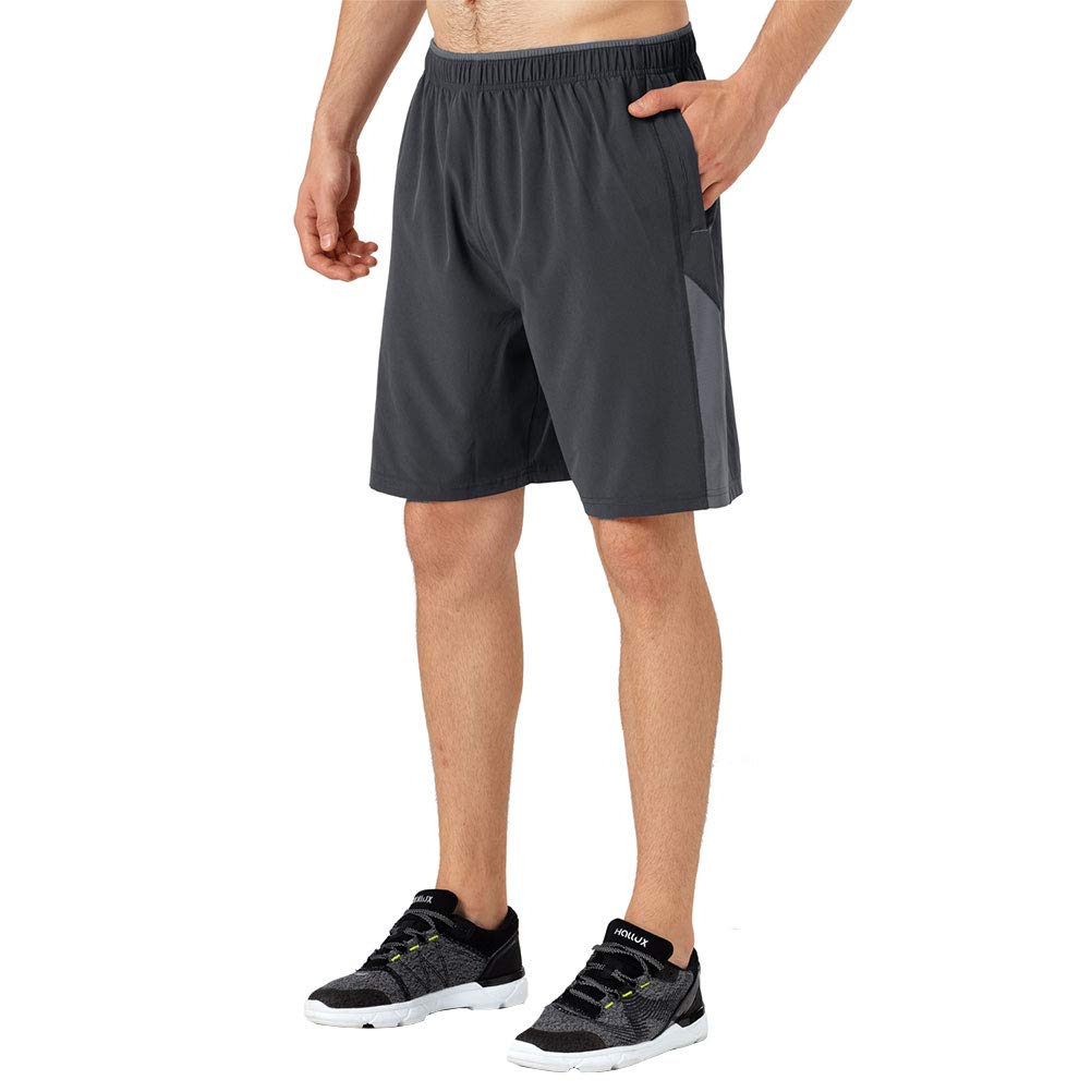 Tesuwel Men's Quick Dry Workout Running Shorts - Athletic Gym Shorts with Zip Pockets for Jogging, Training & Outdoor Sports