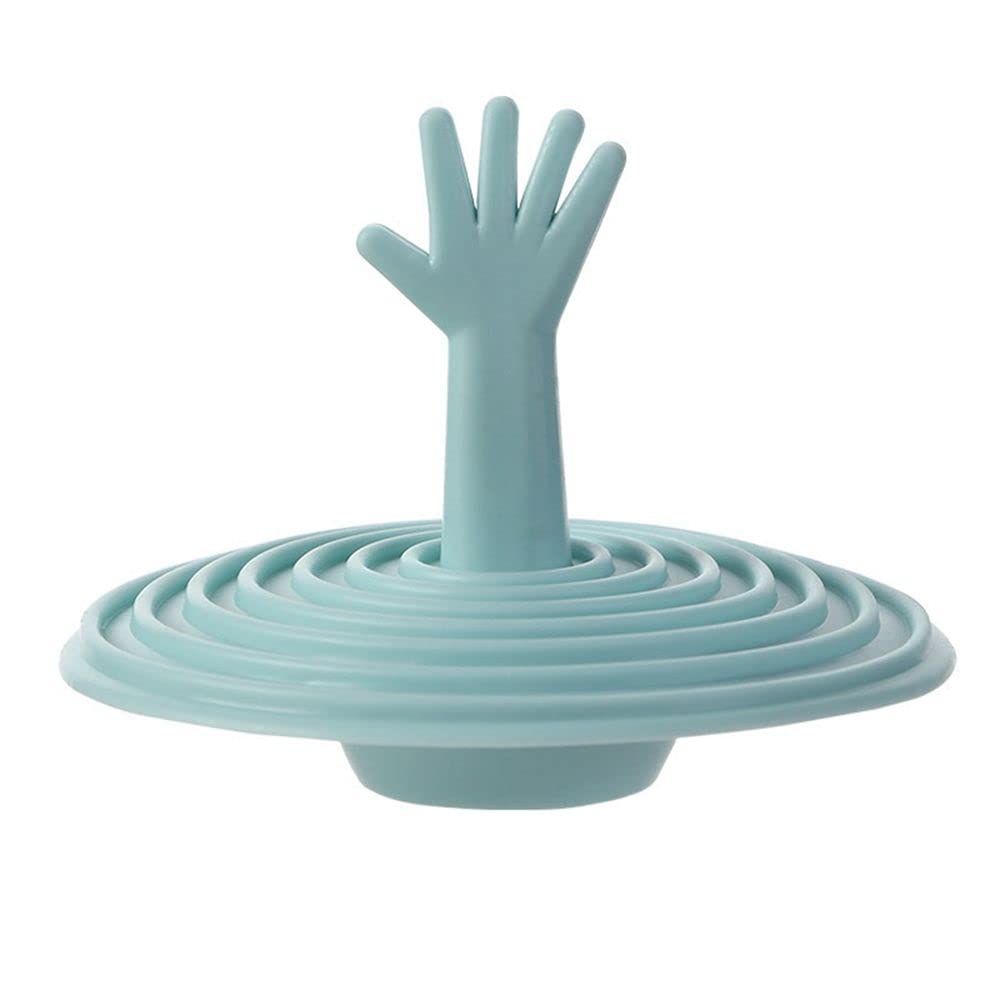 2-Pack HOUGE Silicone Bathtub Stopper - Leakproof Drain Cover, Sink Hair Catcher, Flat Plug for Tubs & Showers - Bathroom Accessories (Blue) - Perfect for Bath, Shower, and Sink Drain Protection