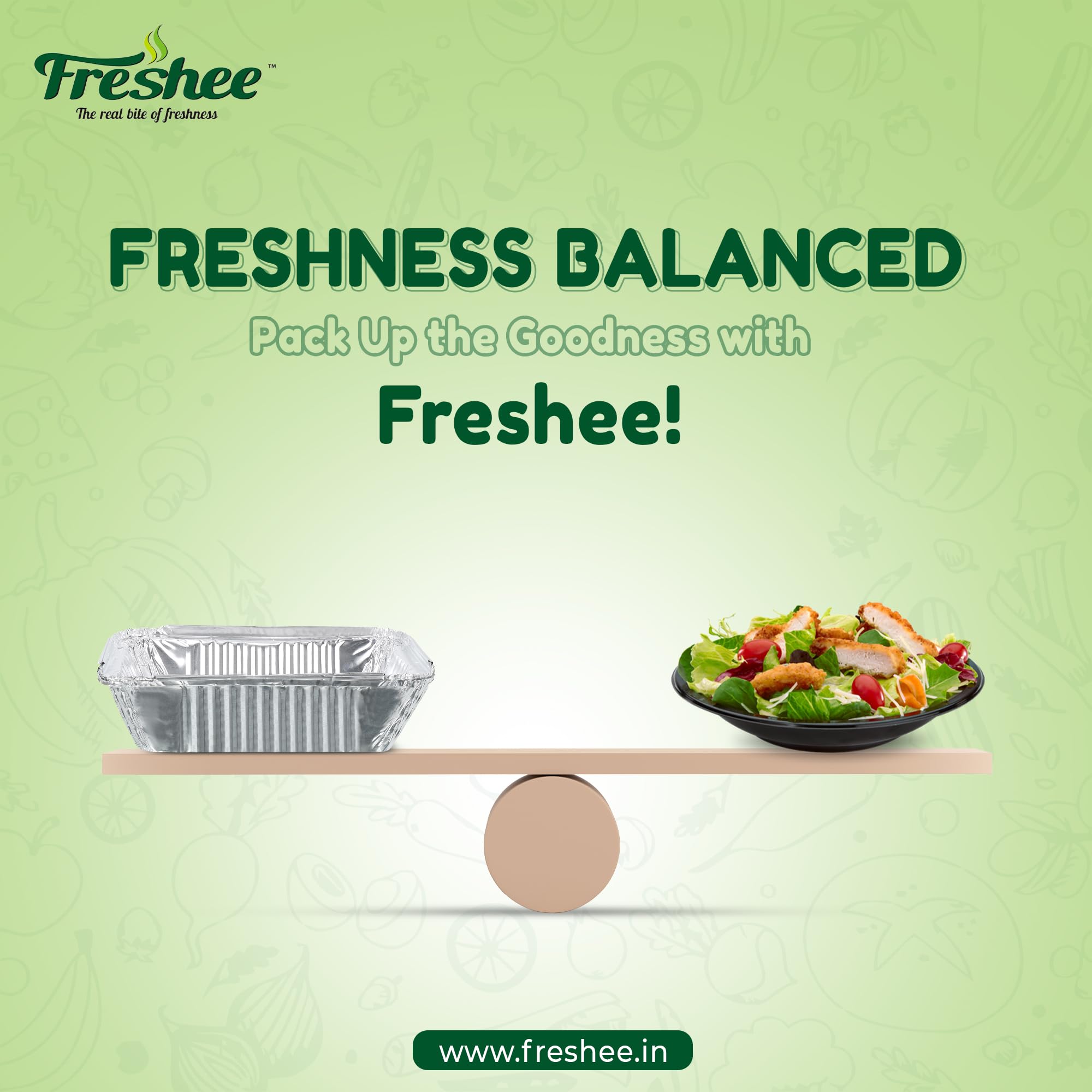 Freshee 25-Pack 450ml Aluminum Disposable Food Containers with Lids - Silver Foil Takeout Containers for Meal Prep, Leftovers & Party Catering