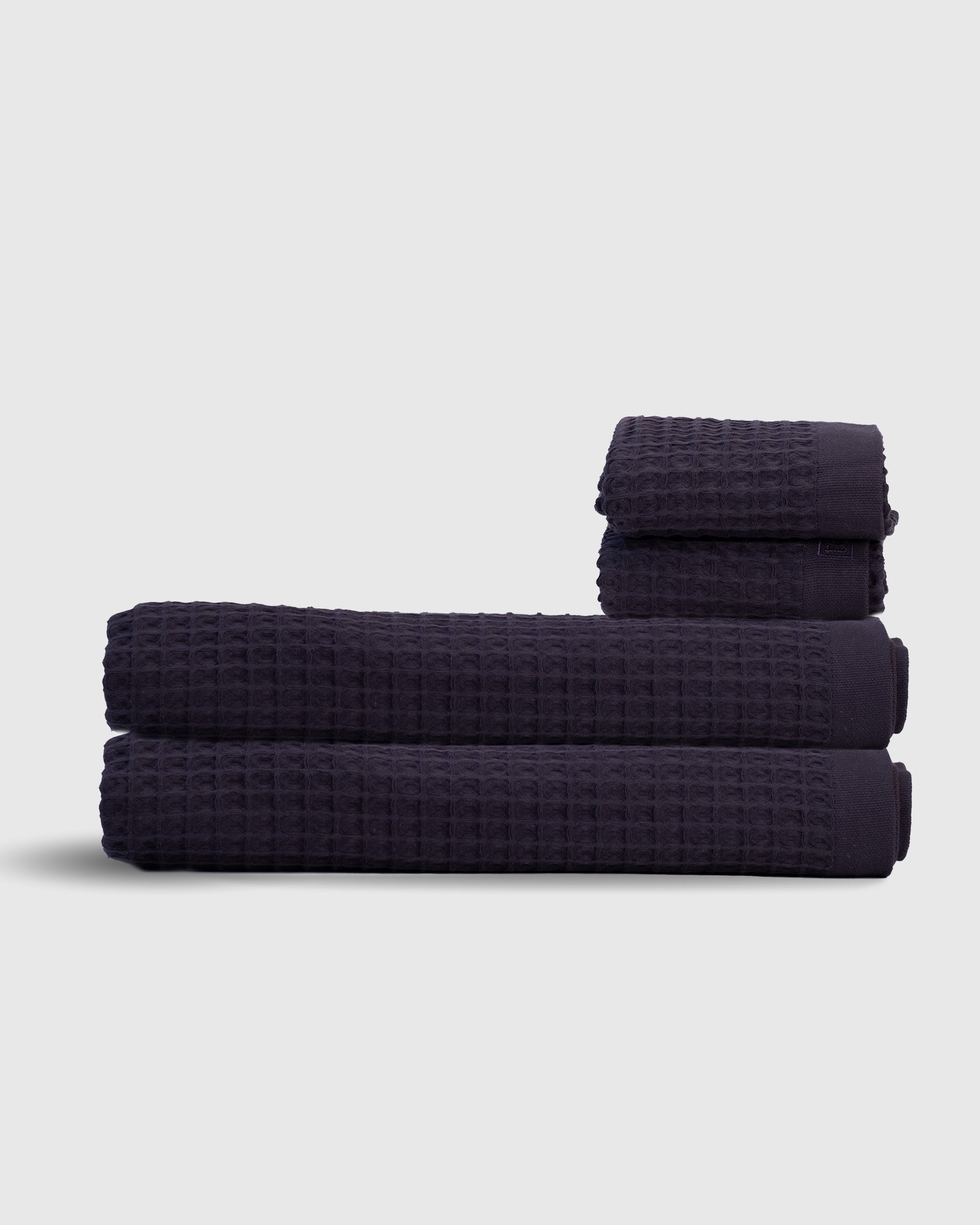 Premium Waffle Weave Turkish Cotton Bath Towels - Ultra Soft & Absorbent, Charcoal Grey - Perfect for Spa, Bath & Luxury Home Use
