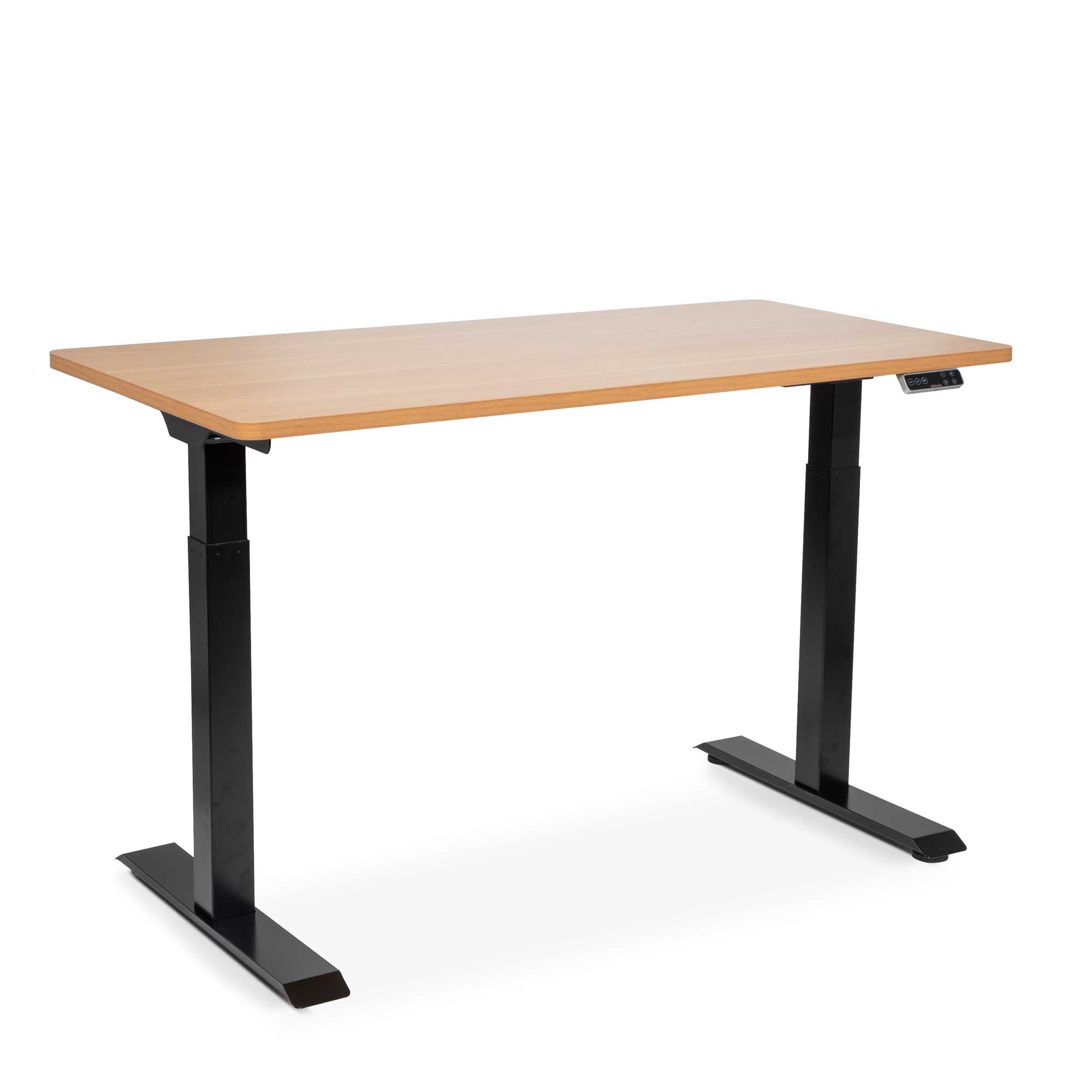 Premium Oak Electric Height Adjustable Standing Desk - 55
