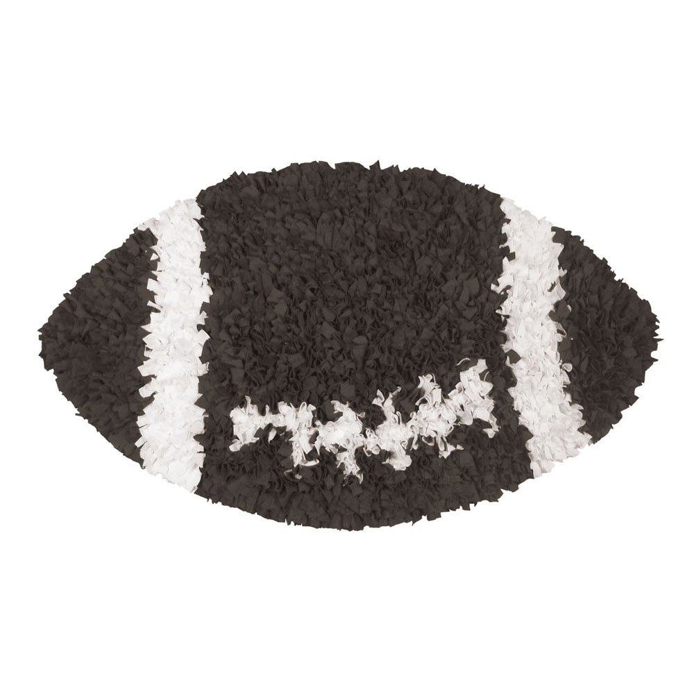 Soft Shaggy Football Kids Rug - 3' x 3' Non-Slip Playroom Carpet for Boys & Girls - Perfect for Nursery, Bedroom, and Game Room Decor