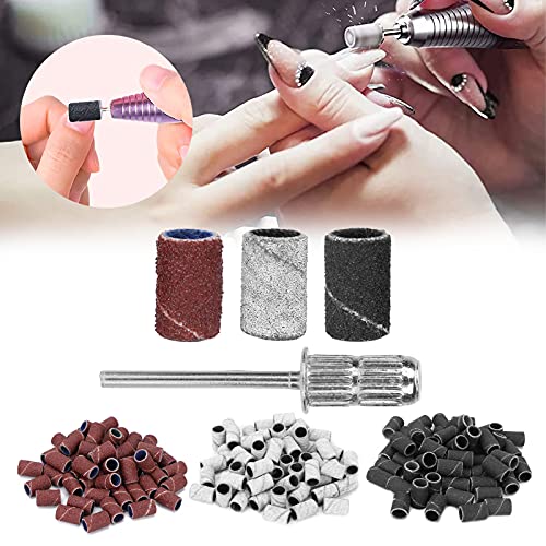 A K Homes - Nail Sanding Bands for Manicure & Pedicure, Durable Abrasion Resistant Nail Drill Bits with Storage Box - Perfect for Salon Professionals & At-Home Nail Care
