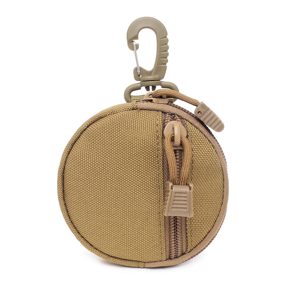 Tactical MOLLE Pouch - Small Multi-Function EDC Organizer Bag for Keys, Wallet, Wireless Headset & Coins - Durable Zippered Pocket Pouch for Outdoor, Hiking, Camping & Everyday Carry Essentials