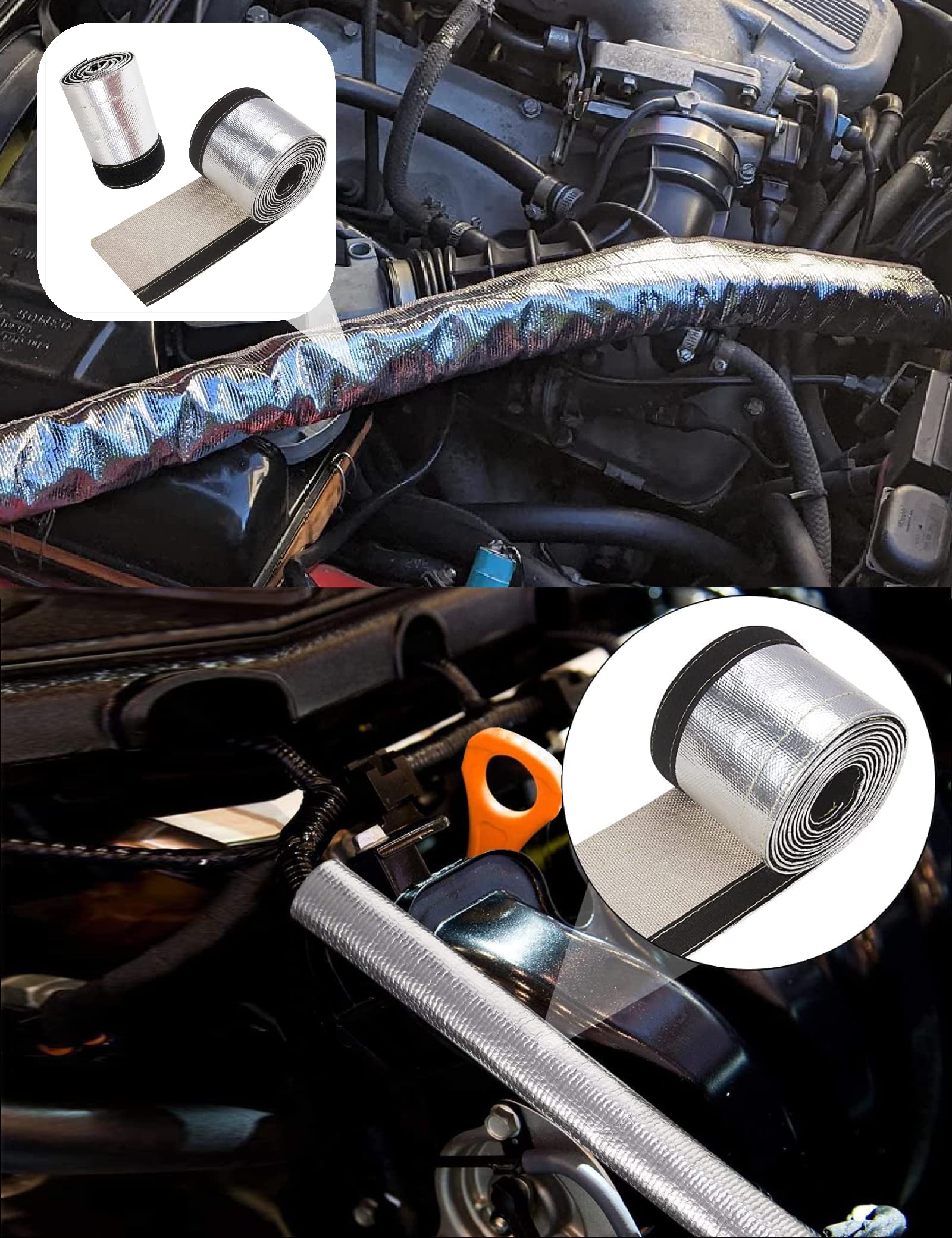 Aluminized Heat Shield Sleeve - 1/2