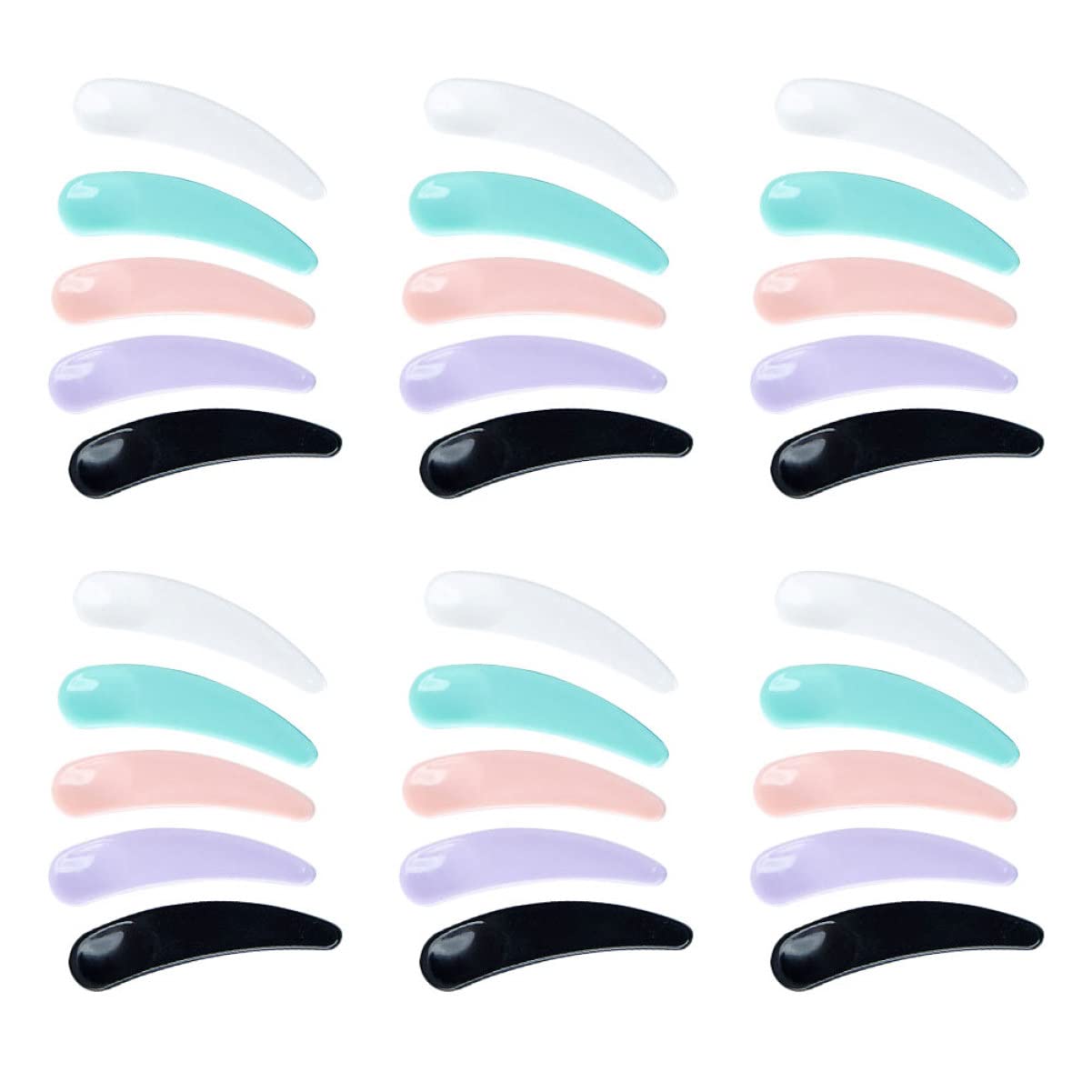 FRCOLOR 150Pcs Mini Metal Spatula Set - Disposable Makeup & Facial Cream Spatulas, Curved Cosmetic Spatula for Skin Care Tools | Perfect for Salon, Spa, Home Beauty Routine & Travel Makeup Kit