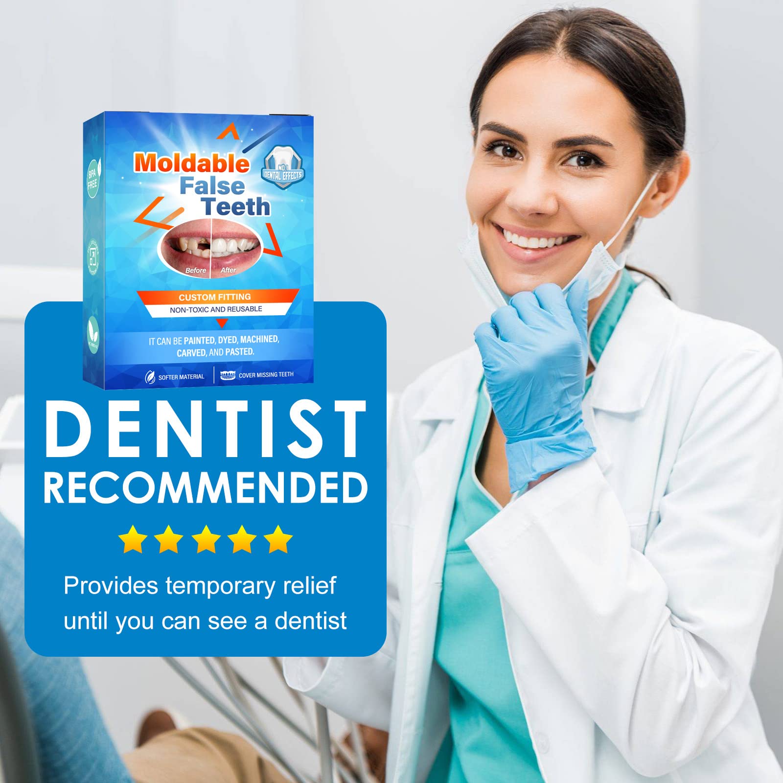 Dental Filling Repair Kit - DIY Moldable Tooth Filling for Missing & Broken Teeth | Instant At-Home Tooth Repair Solution | Restore Your Smile for Confident Eating & Speaking