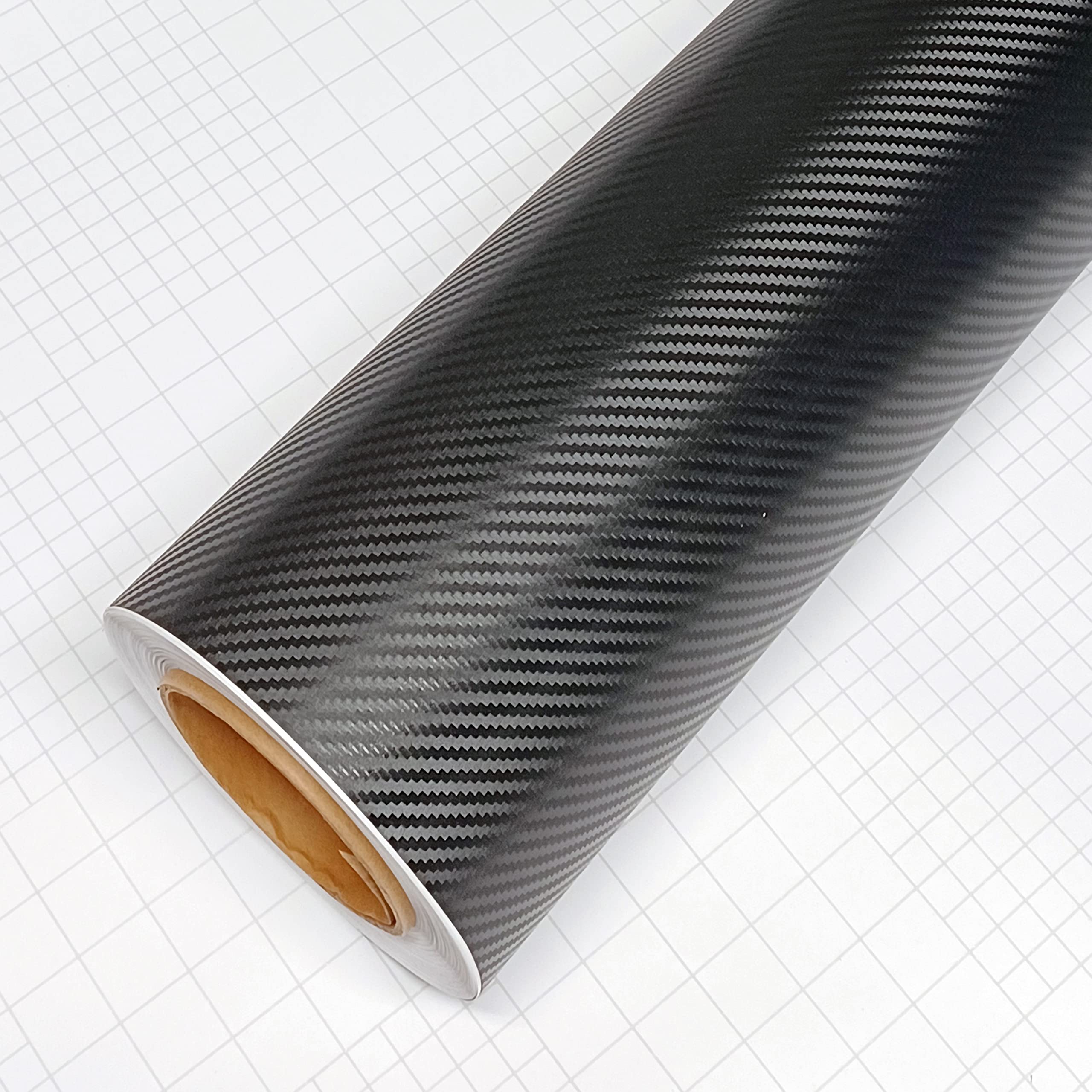 3D Black Carbon Fiber Vinyl Car Wrap Film - 84