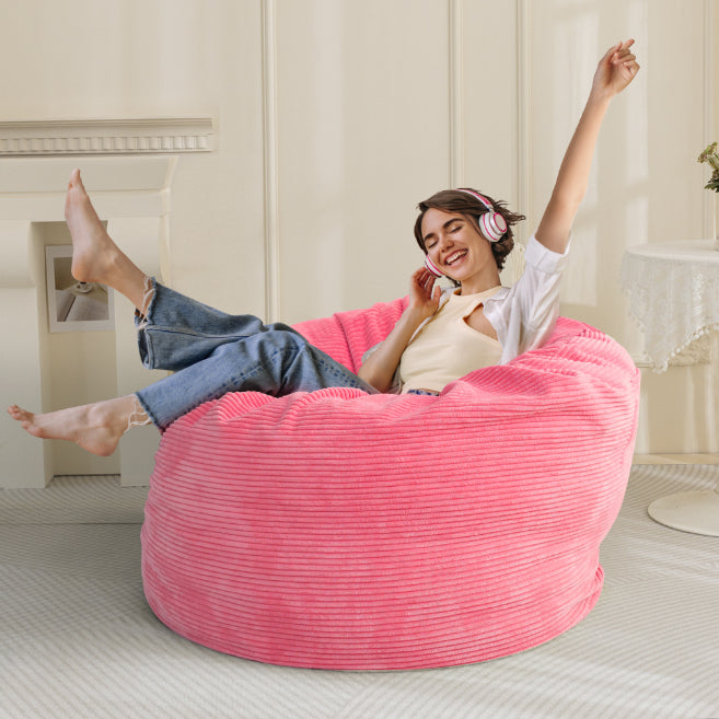 MAXYOYO Giant Bean Bag Bed - Corduroy Convertible Chair & Floor Mattress for Adults | Comfortable Lounge Chair & Guest Bed for Living Room, Bedroom & Dorm