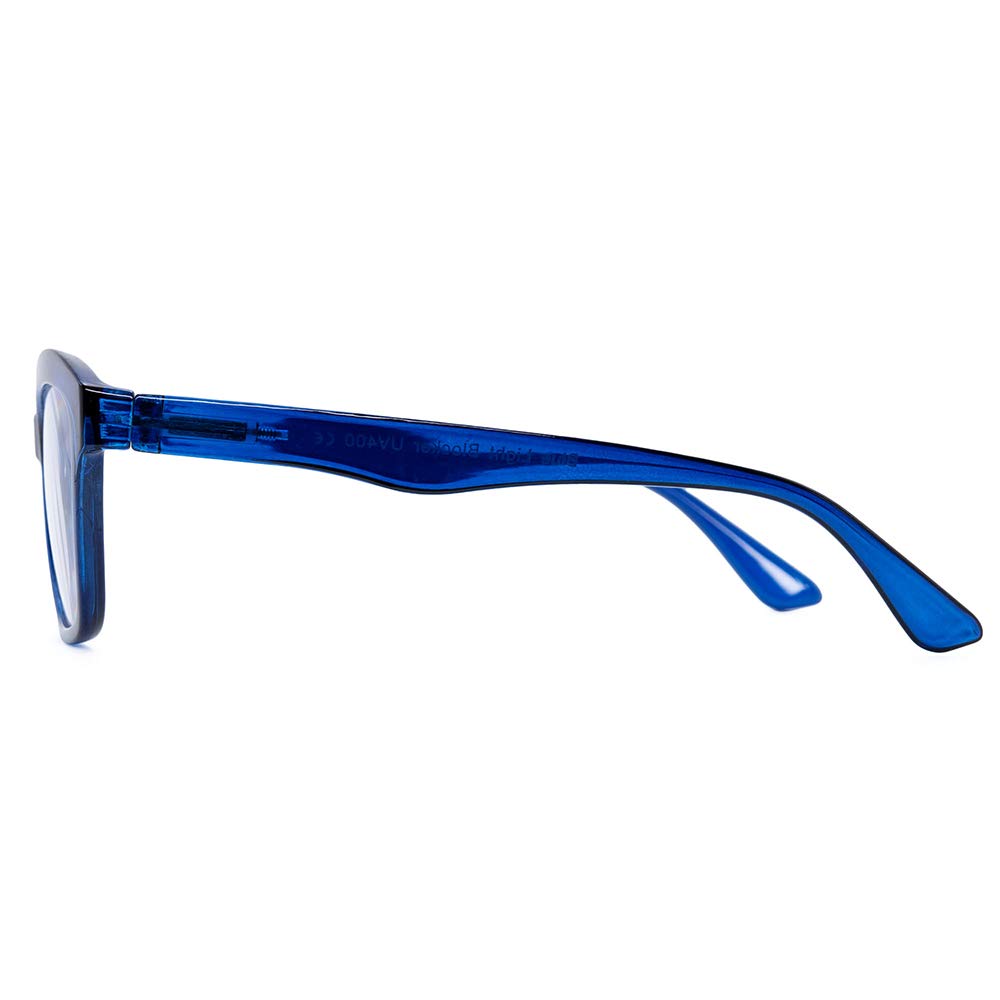 VITENZI Blue Light Blocking Reading Glasses for Women & Men - Progressive Computer Glasses with Anti-Glare - Perfect for Office Work, Screen Time & Reading