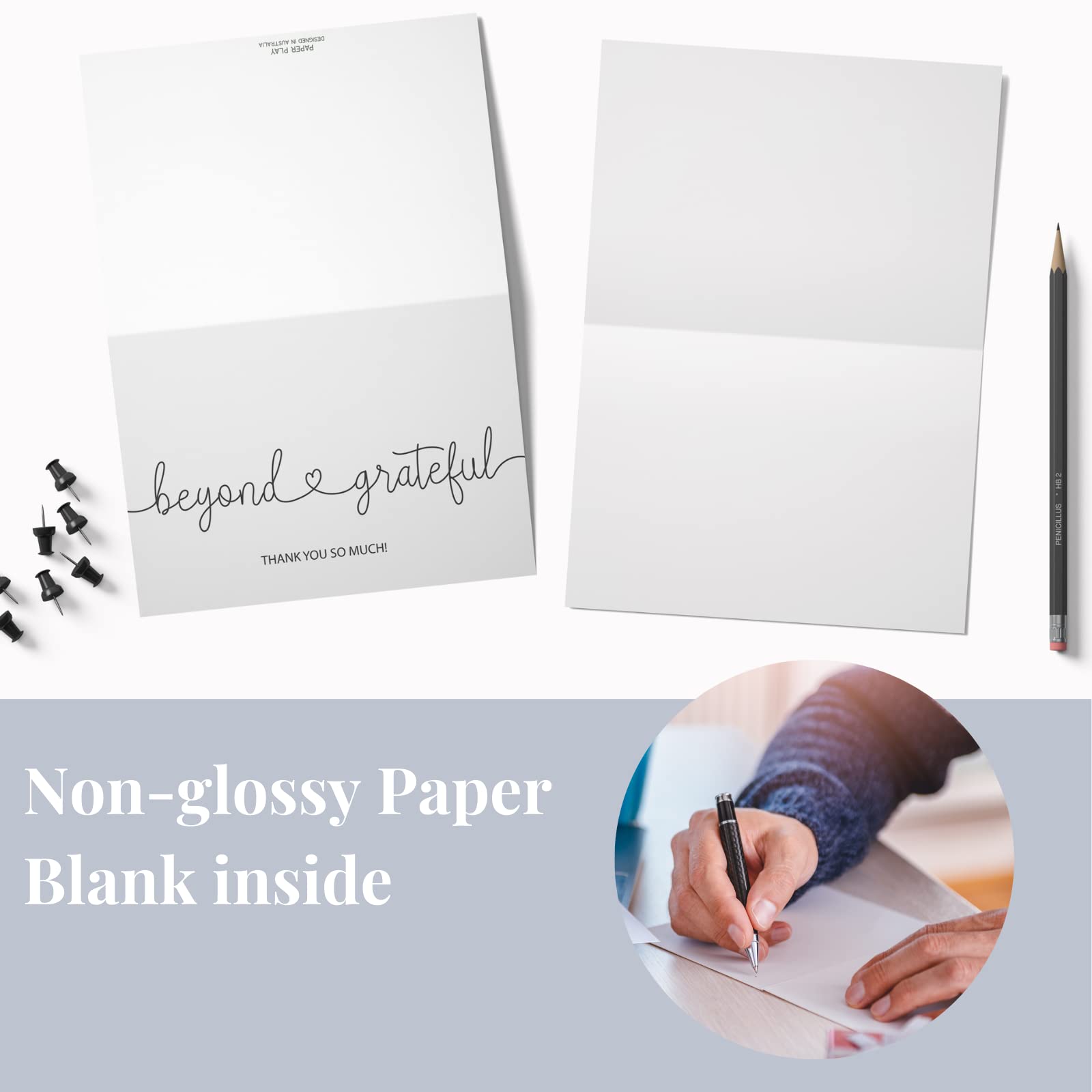 20 Pack Thank You Cards with Kraft Envelopes & Stickers - 4x6 Inch Professional Greeting Cards for Business, Baby Shower, Wedding, Graduation - Perfect for Expressing Gratitude in Corporate Events & Special Occasions