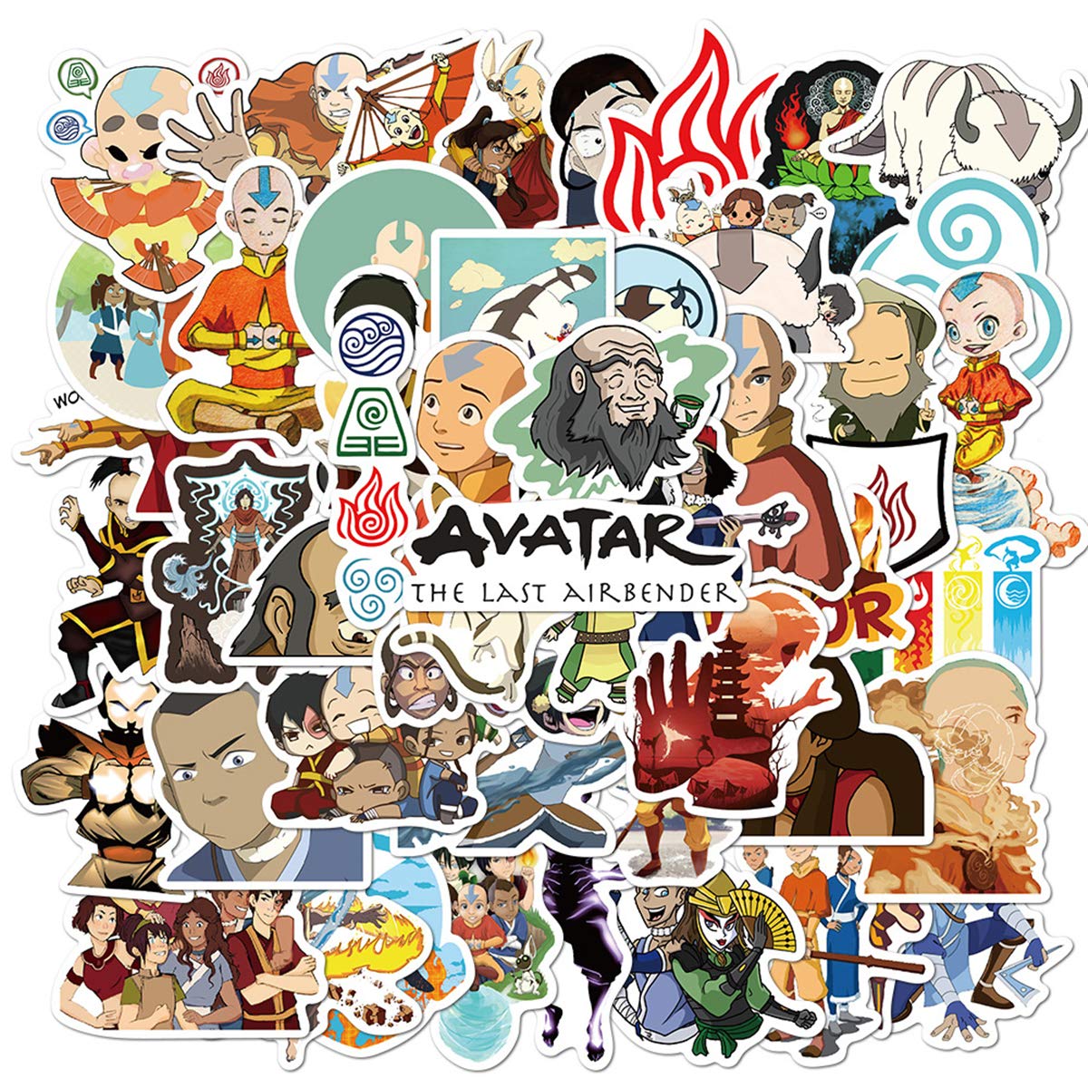 50PCS Avatar The Last Airbender Vinyl Stickers - Waterproof Decals for Cars, Motorcycles, Bikes, Laptops, Luggage & Skateboards - Durable Graffiti Patches for Fans & Collectors - Perfect for Decorating, Gifting & Personalizing Your Gear