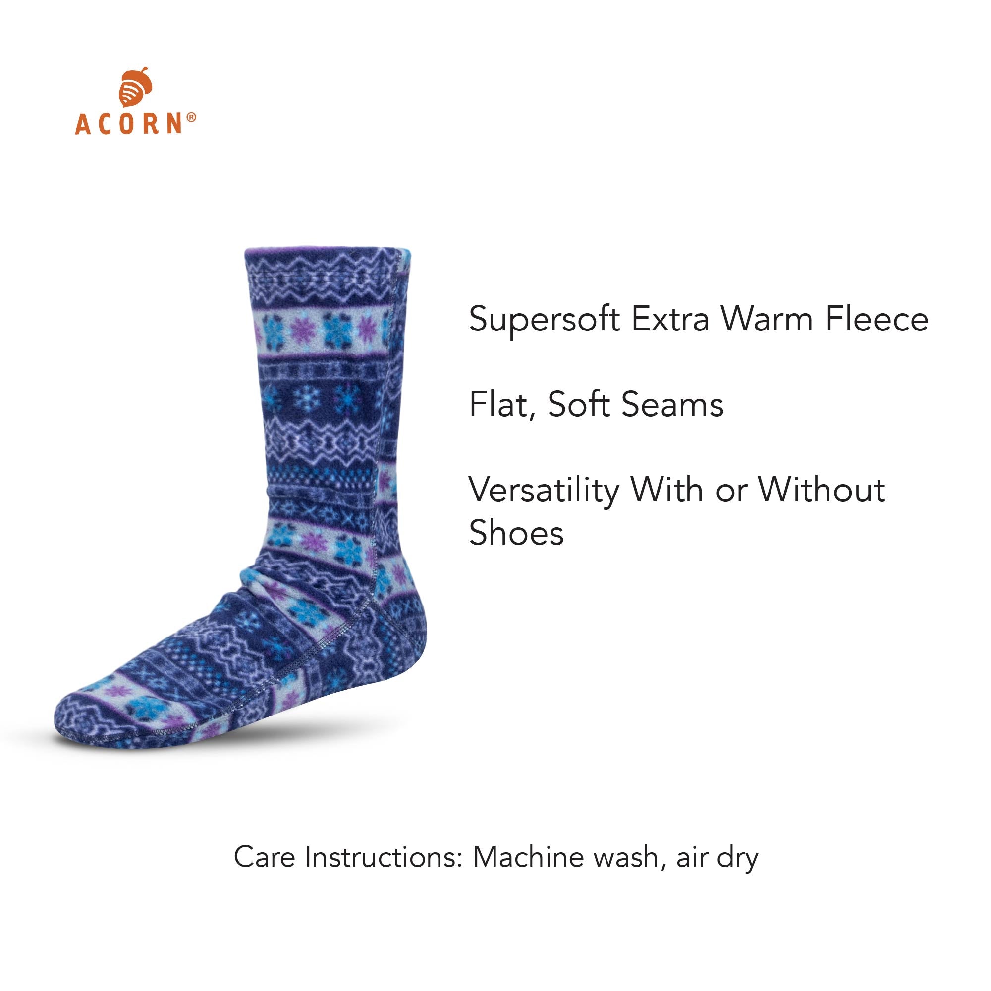 Versafit® Fleece Socks for Men & Women - Ultra Soft Thermal Winter Socks with Non-Slip Grip - Perfect for Cold Weather, Hiking, and Indoor Comfort