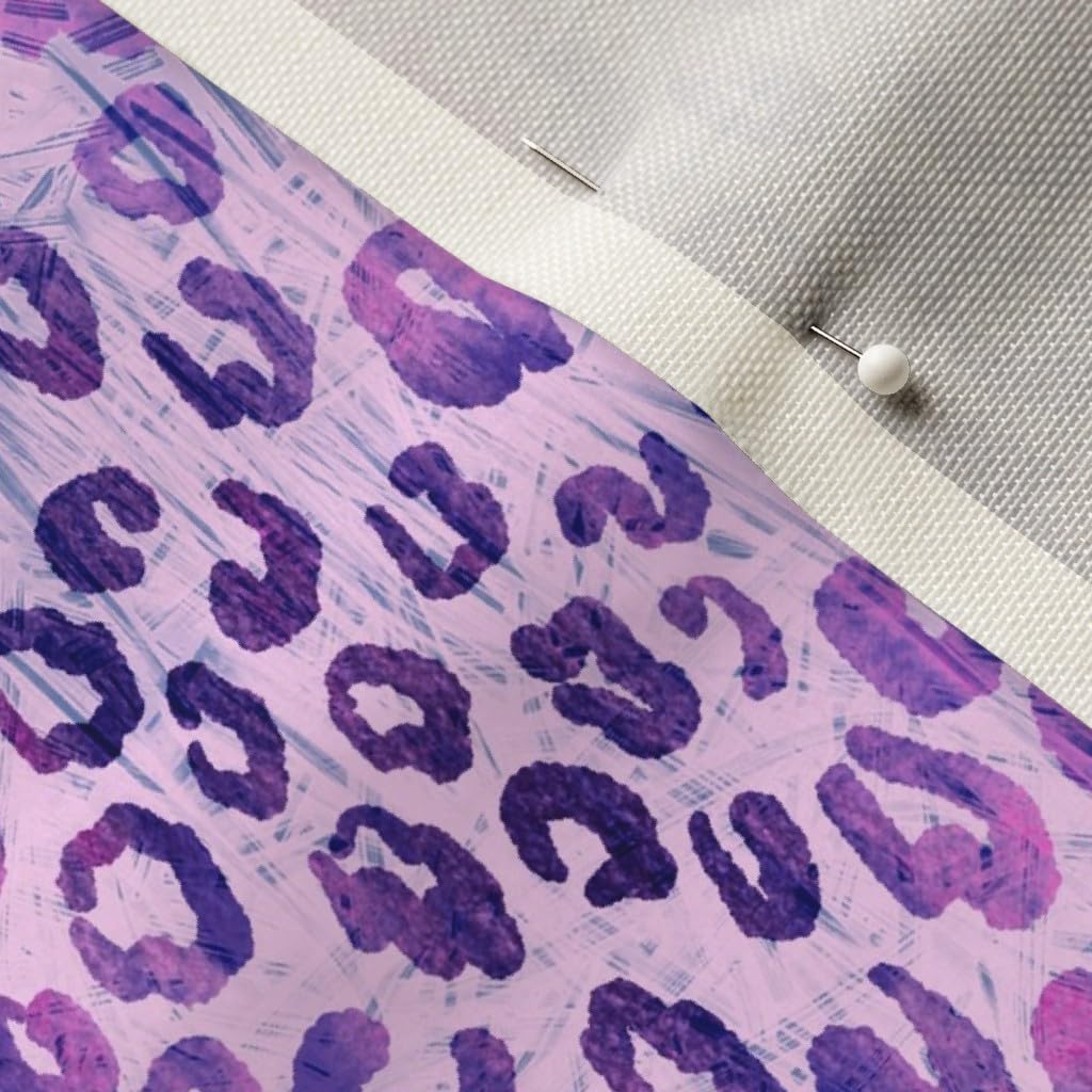 Premium Spoonflower Upholstery Velvet Fabric - Animal Skin Leopard Print in Lavender Purple for Home Decor, Apparel & DIY Projects | Fat Quarter for Cushions, Curtains & Fashion Accessories