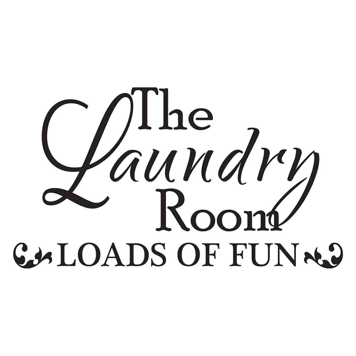 Loads of Fun Laundry Room Wall Decal - Removable Vinyl Quote Sticker for Home Decor (28
