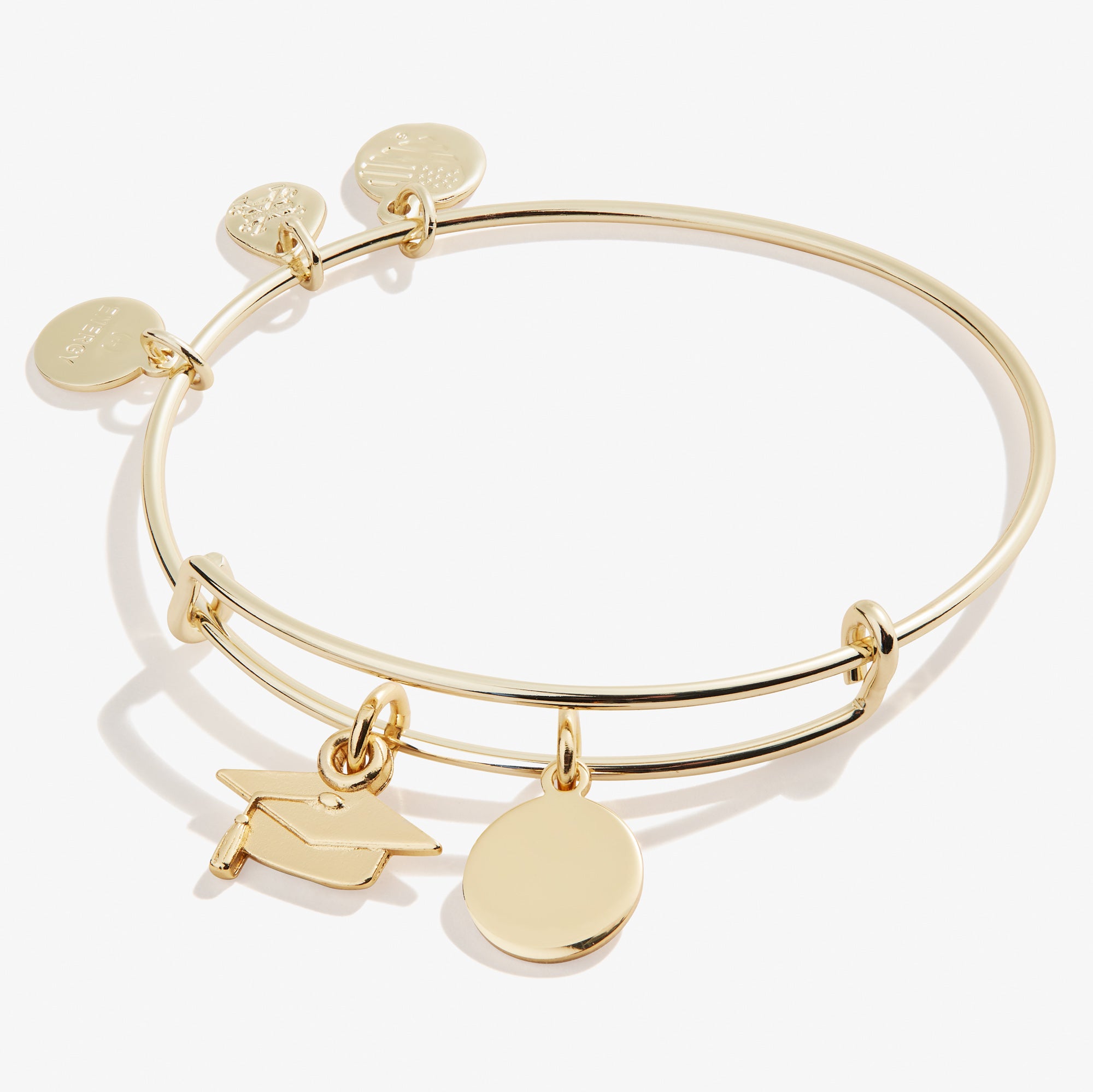 Graduation Cap Duo Charm Bangle - Elegant Graduation Jewelry Gift for Women - Perfect for Graduation Ceremonies, Parties & Celebrations