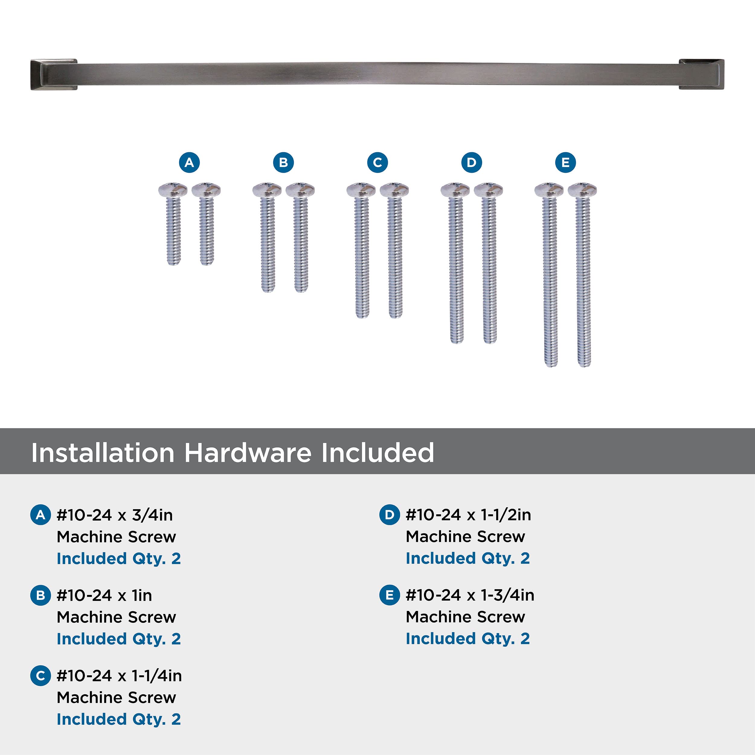 Amerock Westerly 18 Inch (457mm) Graphite Appliance Pull - 1 Pack - Drawer Handle & Cabinet Hardware for Kitchen, Bathroom & Furniture Upgrade