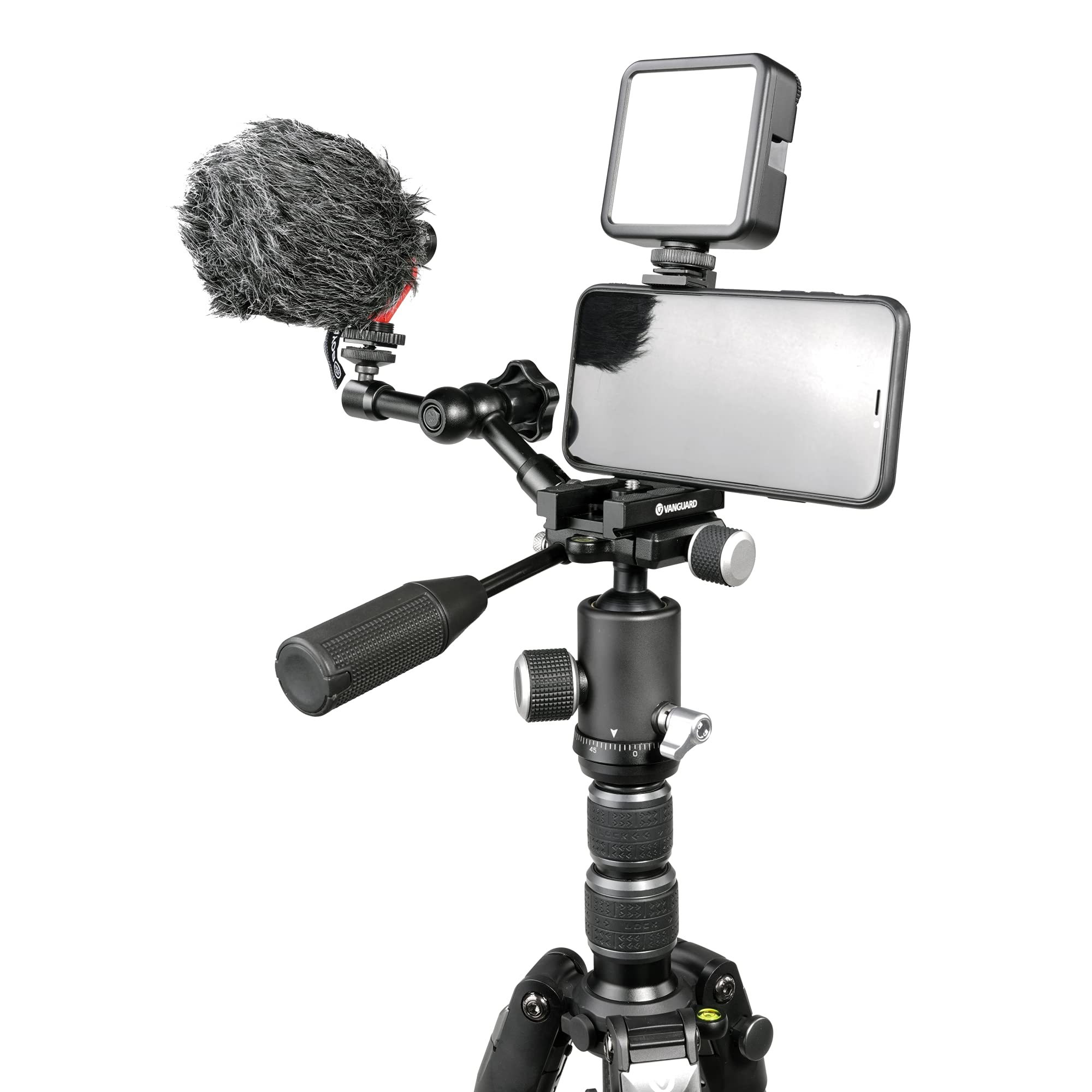 Vanguard VEO3T235ABP Aluminum Travel Tripod with Ball Head - Lightweight Compact Tripod for DSLR & Smartphone Photography | Perfect for Travel, Hiking, Vlogging & Outdoor Adventures