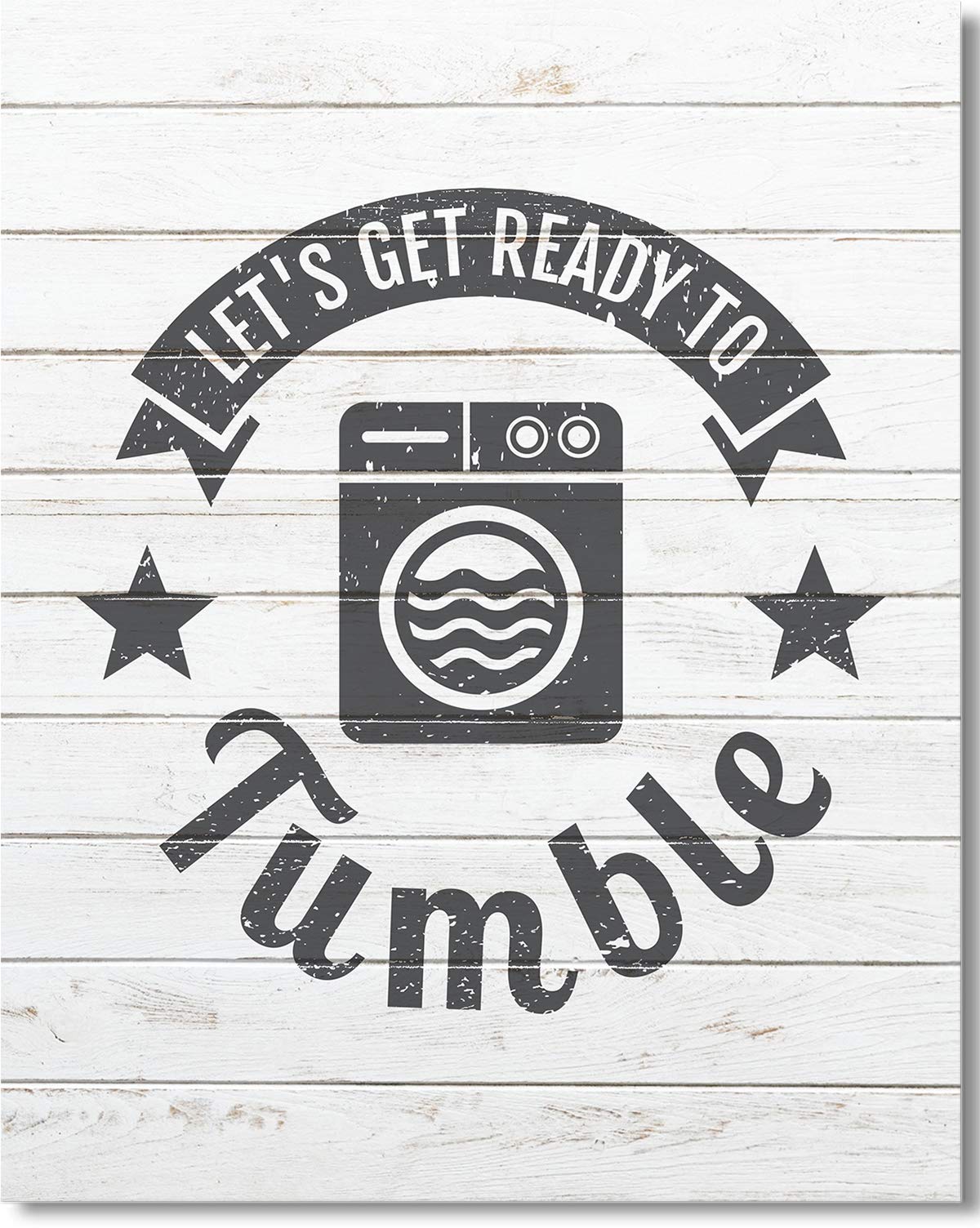 32x40-inch Unframed Canvas Wall Art Decor Print - Perfect for Laundry Room & Home Decor | Let's Get Ready to Tumble