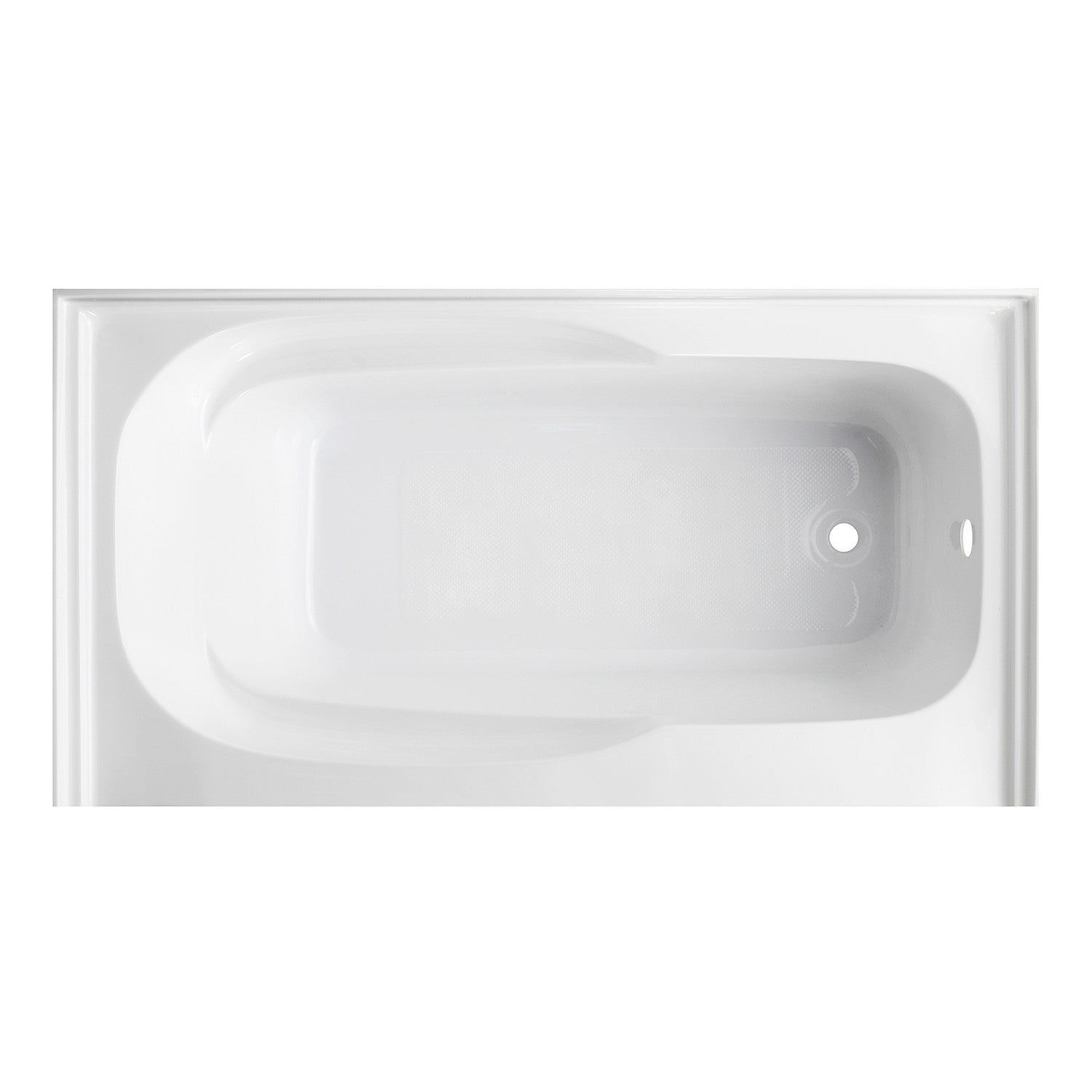 Aqua Eden 60 Inch Acrylic Rectangular 3-Wall Alcove Bathtub with Armrests, Anti-Skid Surface & Right Hand Drain - Glossy White | Freestanding Soaking Tub for Master Bathroom, Spa Relaxation & Small Space Bathrooms