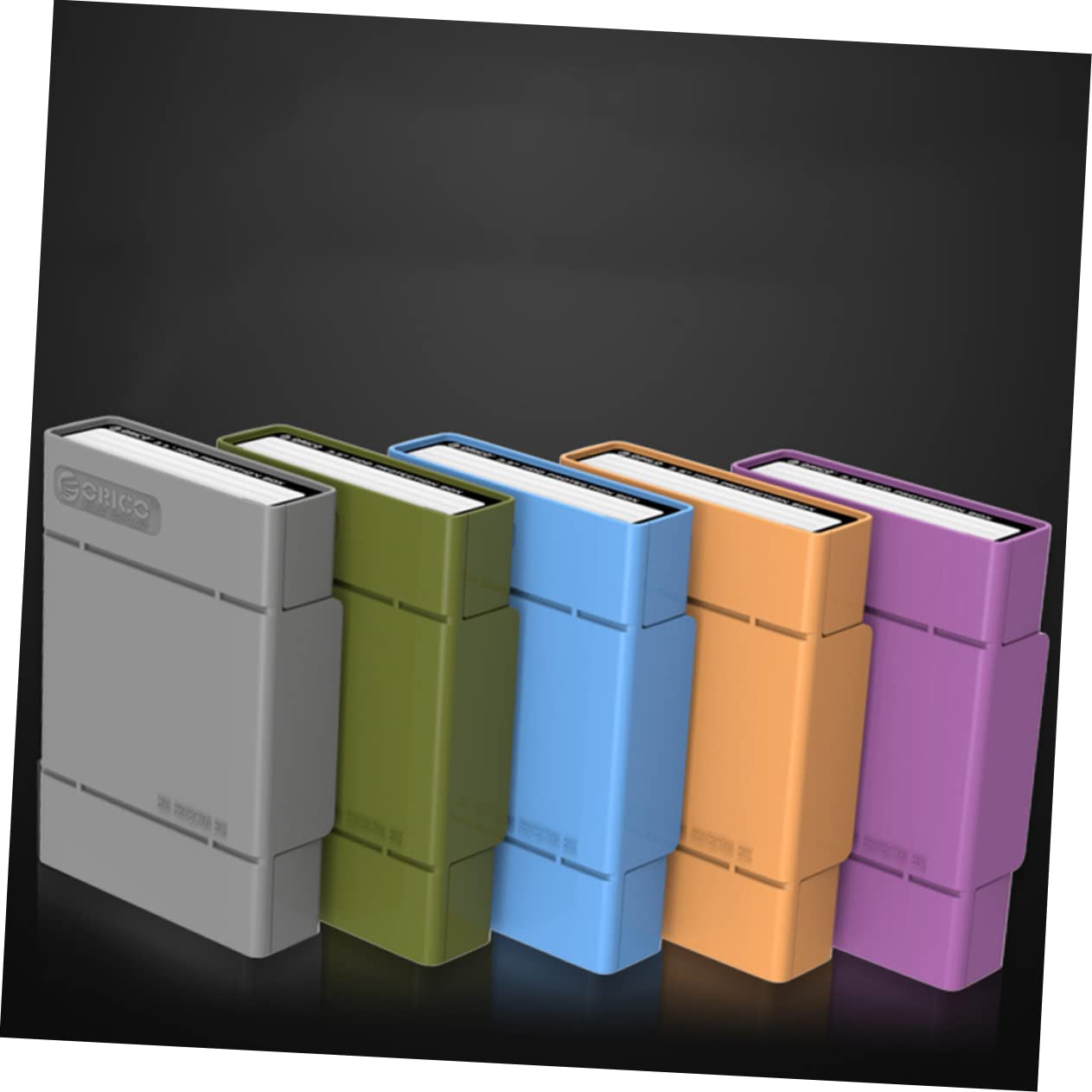 Zerodeko 5 Pack Hard Drive Protective Case - Shockproof Portable Hard Disk Storage Box Wallet for SSD HDD External Drives - Compact Travel Office Accessories for Laptop PC MacBook Data Backup & Organization