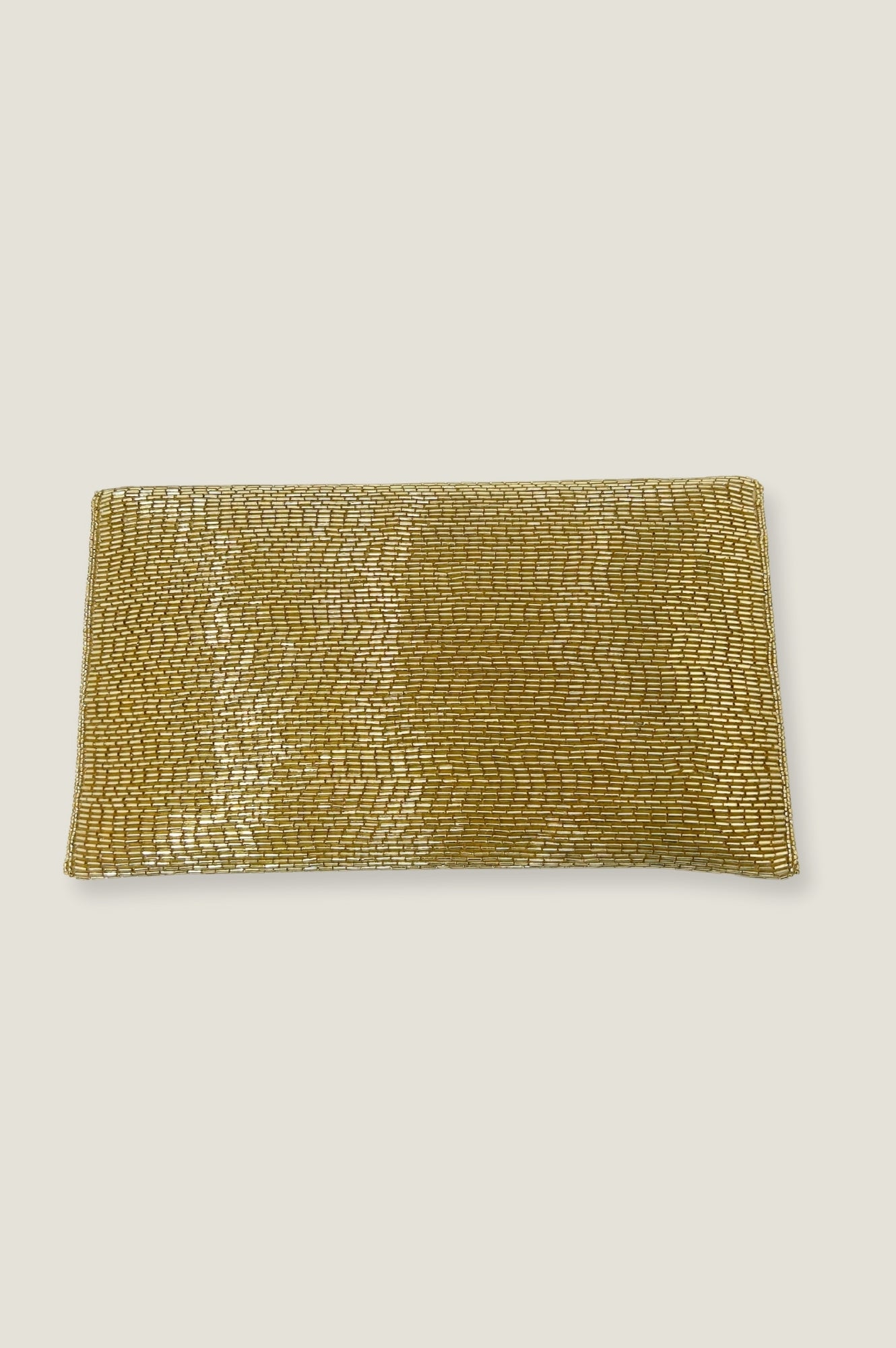 Elegant Beaded Clutch Purse for Women - Light Gold Evening Bag | Perfect for Parties, Weddings & Special Occasions