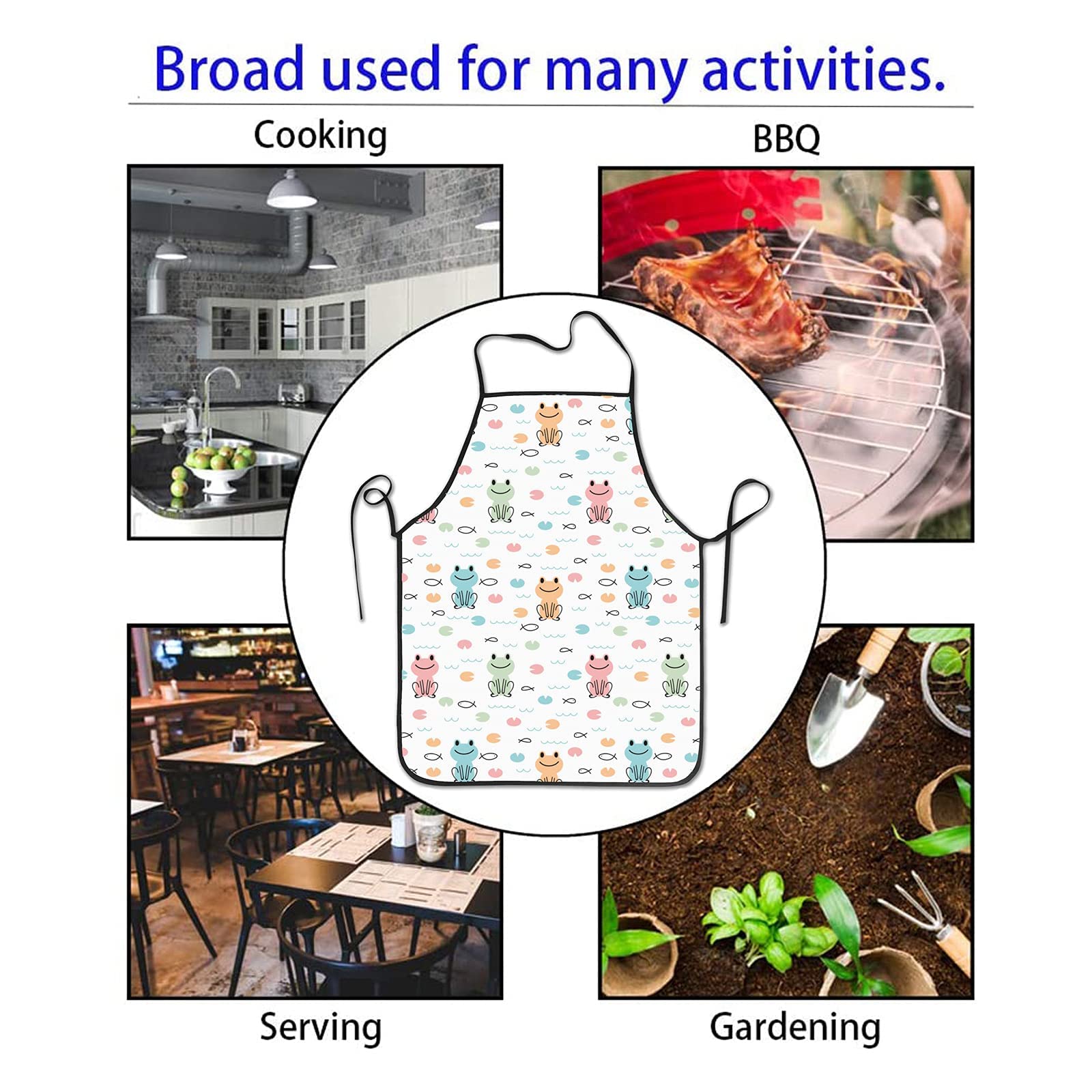 Stylish Watercolor Cats & Butterflies Apron - Cute Kitchen Cooking, Baking, BBQ & Gardening Apron for Women - Perfect for Home Chefs, Bakers & Outdoor Grilling
