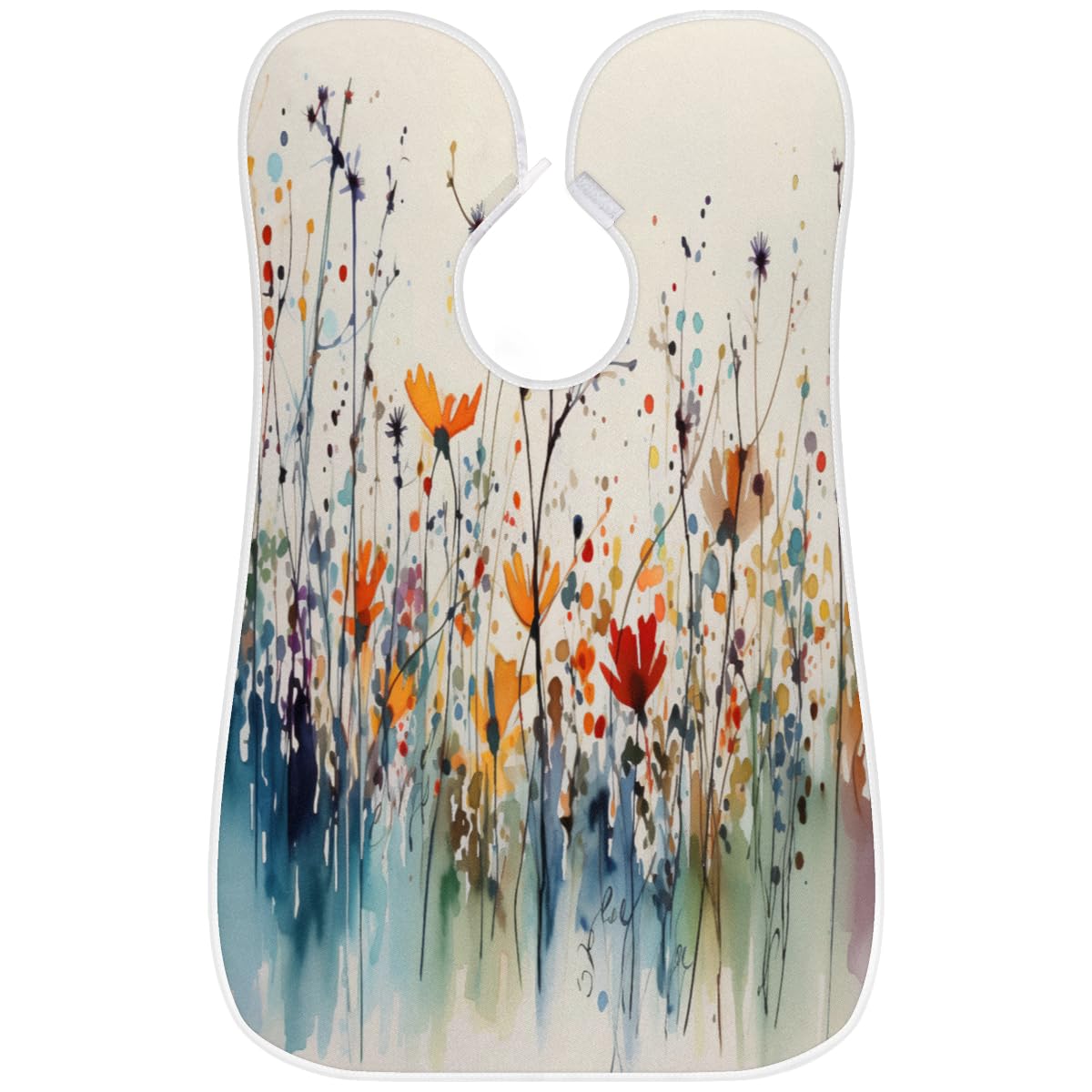 Men's Floral Graffiti Shaving Bib - Waterproof Beard Trimming Apron for Hair Dye & Makeup Protection | Sink Hair Catcher & Barber Accessories | Perfect Gift for Grooming, Salon & Home Use