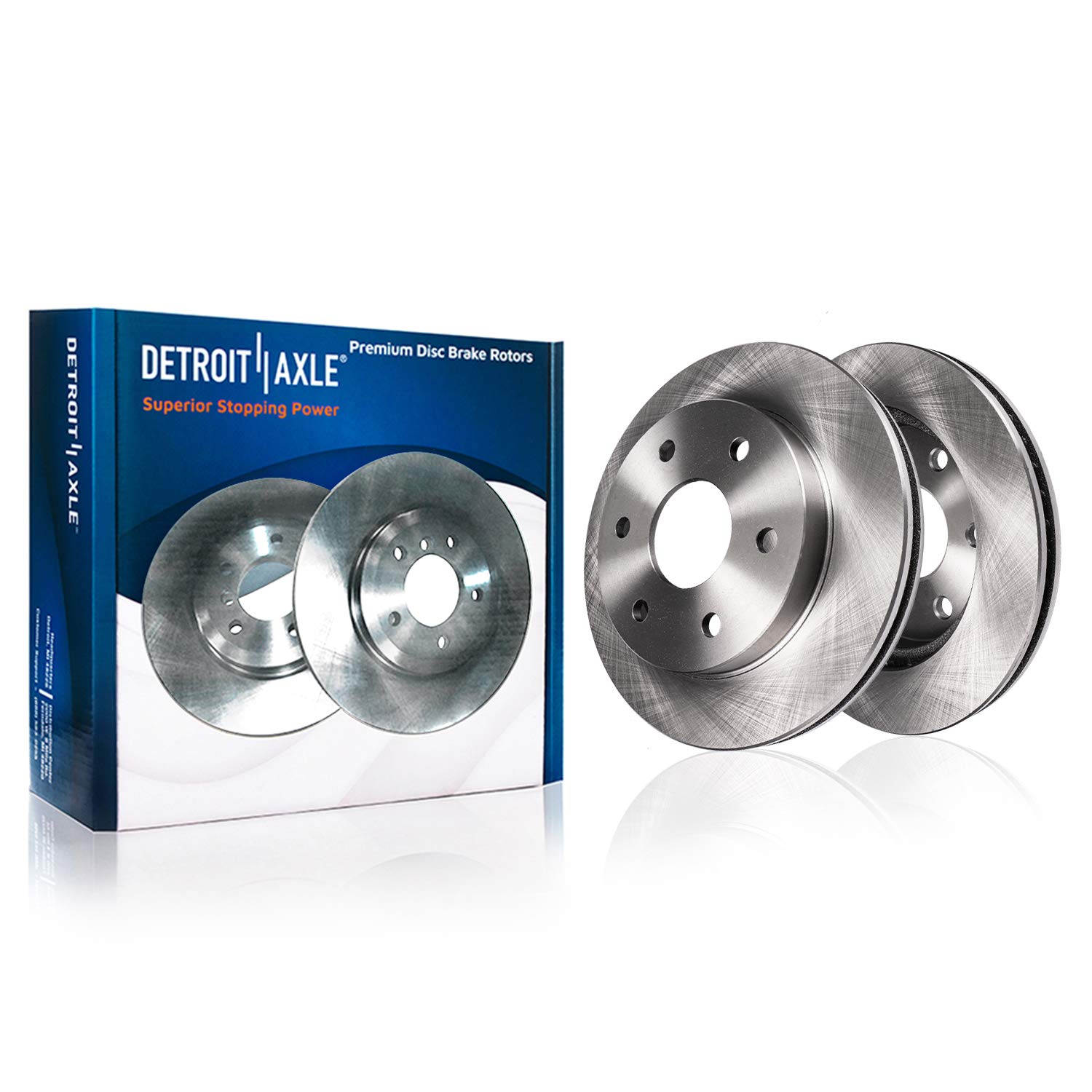 Detroit Axle Front Brake Kit for 4WD Chevy GMC Avalanche Express Suburban Savana Silverado Sierra 1500 Yukon Tahoe - Disc Brake Rotors, Pads & Wheel Bearing Hubs Replacement (12