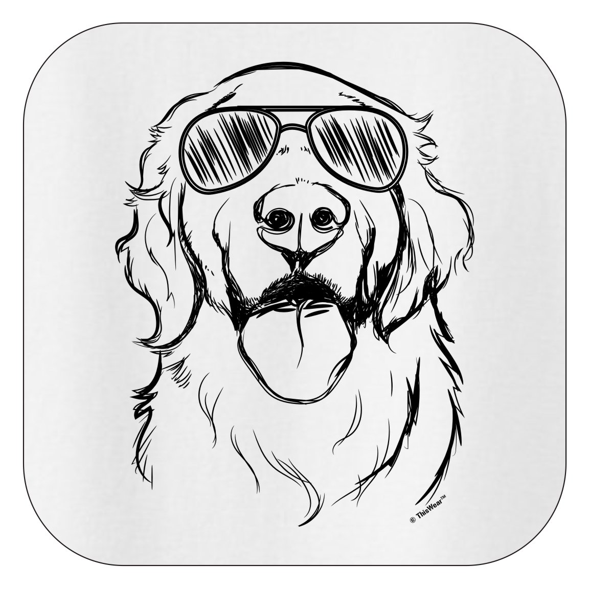 Golden Retriever Dog Lover Gift - Funny Sunglasses Crewneck Sweatshirt for Pet Owners | Perfect for Dog Walks, Beach Days & Matching Outfits