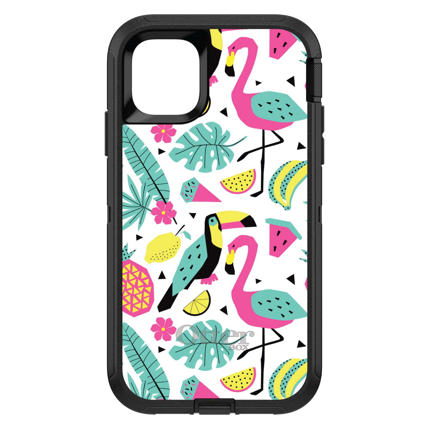 Premium Flamingo Toucan Pineapple iPhone 11 Pro Max Case (6.5 Inch) - Durable Protective Cover Replacement for OtterBox Defender - Summer Tropical Design - Perfect for Beach Vacation, Pool Party & Outdoor Adventures