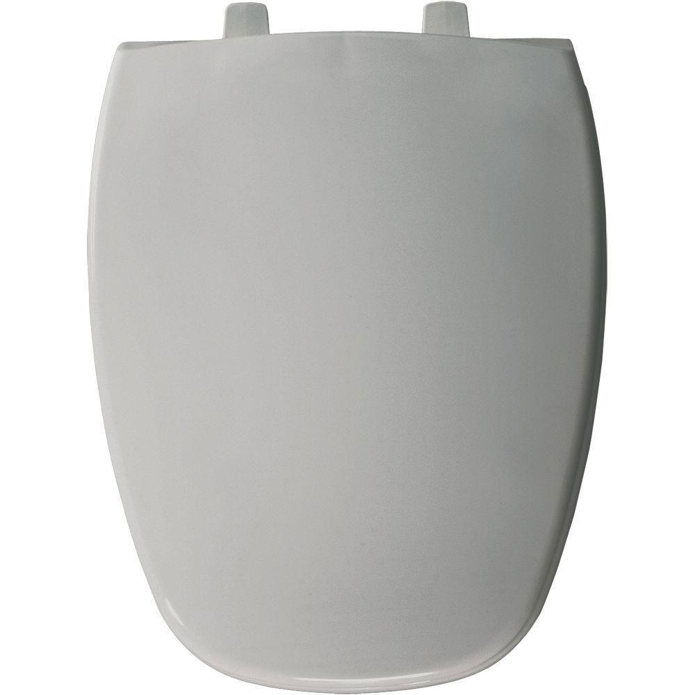 Bemis Elongated Closed Front Toilet Seat in Silver 480866 - Durable & Comfortable Toilet Seat for Bathroom Upgrade | Perfect for Home, Office & Commercial Use
