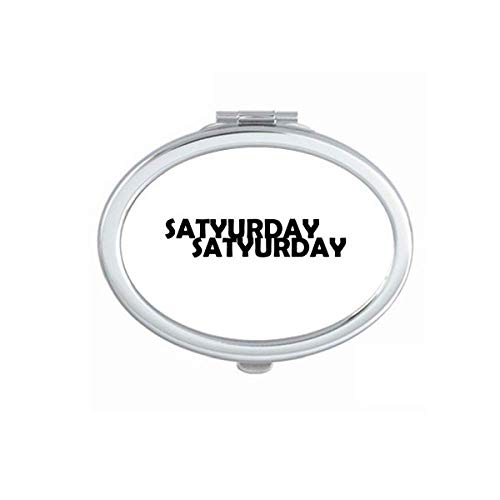Stylish DIYthinker Saturday Characters Mirror - Portable Folding Double-Sided Makeup Mirror for Travel, Home & Vanity Use