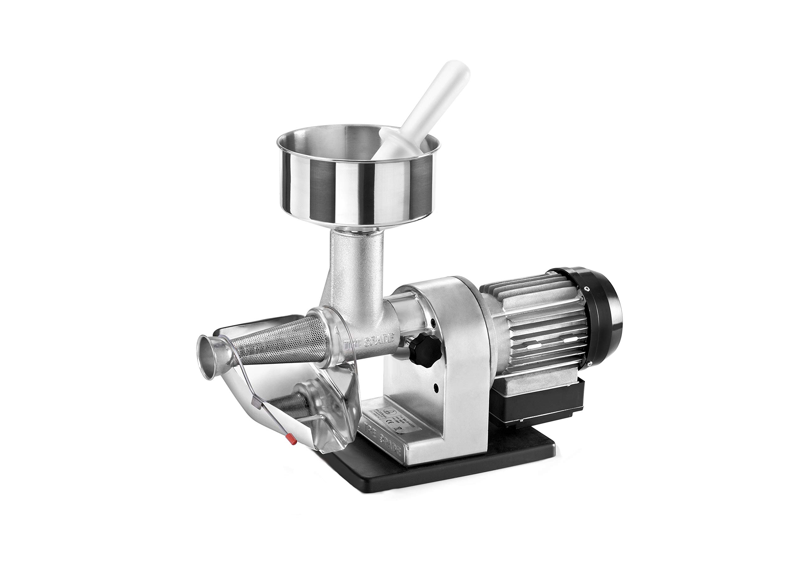 Tre Spade Spremito Electric Tomato Press Strainer Machine - Stainless Steel Tomato Juicer for Homemade Sauces, Soups, and Canning - Perfect for Italian Cooking and Farm-to-Table Recipes