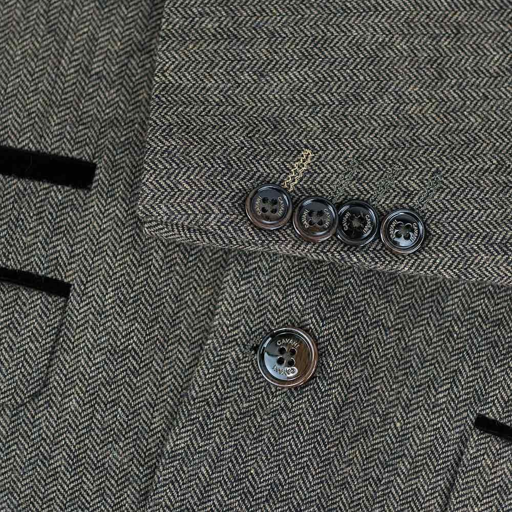 Cavani Martez Men's Brown 3-Piece Tweed Suit | Classic Formal Business Attire | Perfect for Weddings, Office & Special Occasions