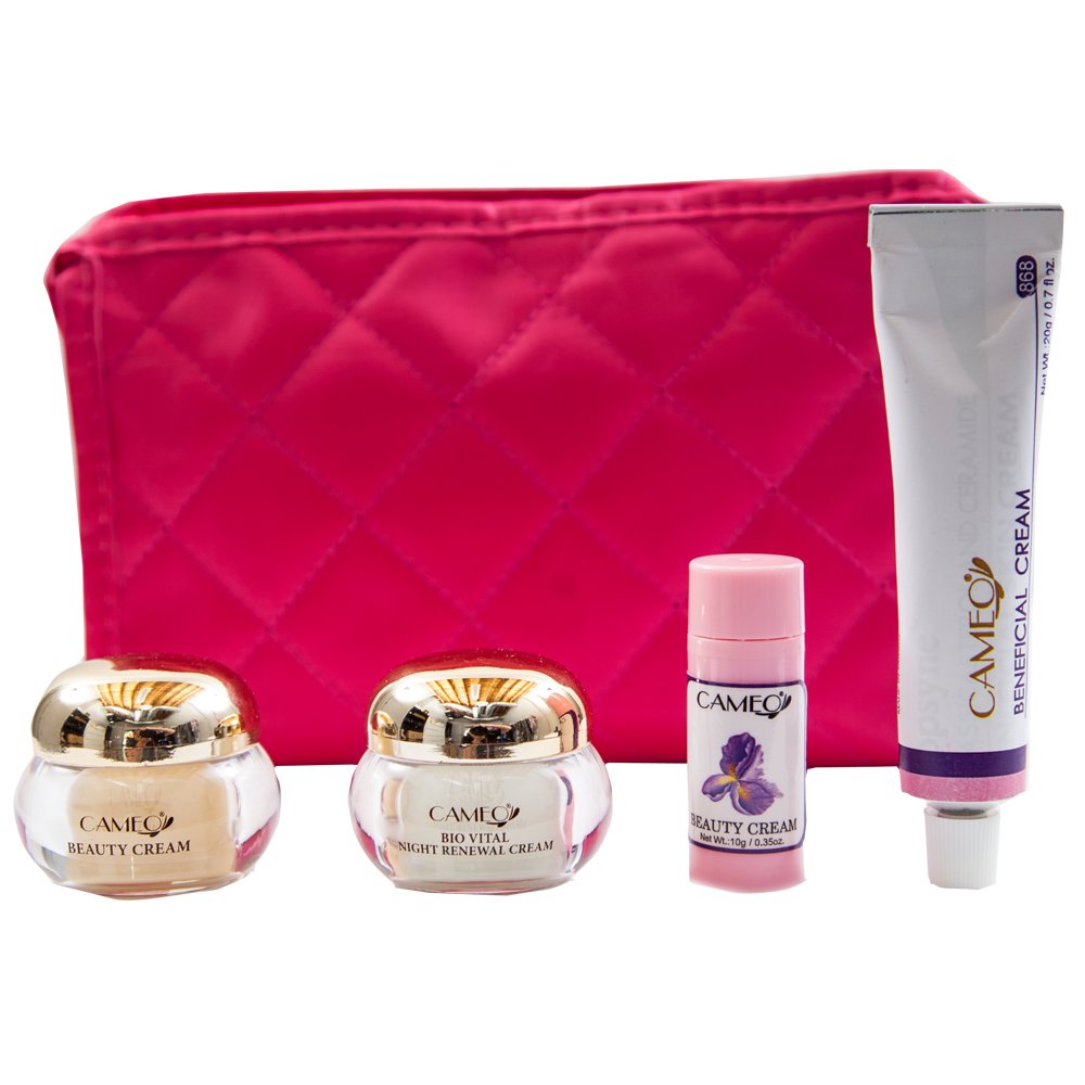 Premium Cameo Skincare Set - Anti-Aging Facial Care Kit with Vitamin C Serum & Hyaluronic Acid Moisturizer for Glowing Skin | Perfect for Daily Routine & Gift Giving