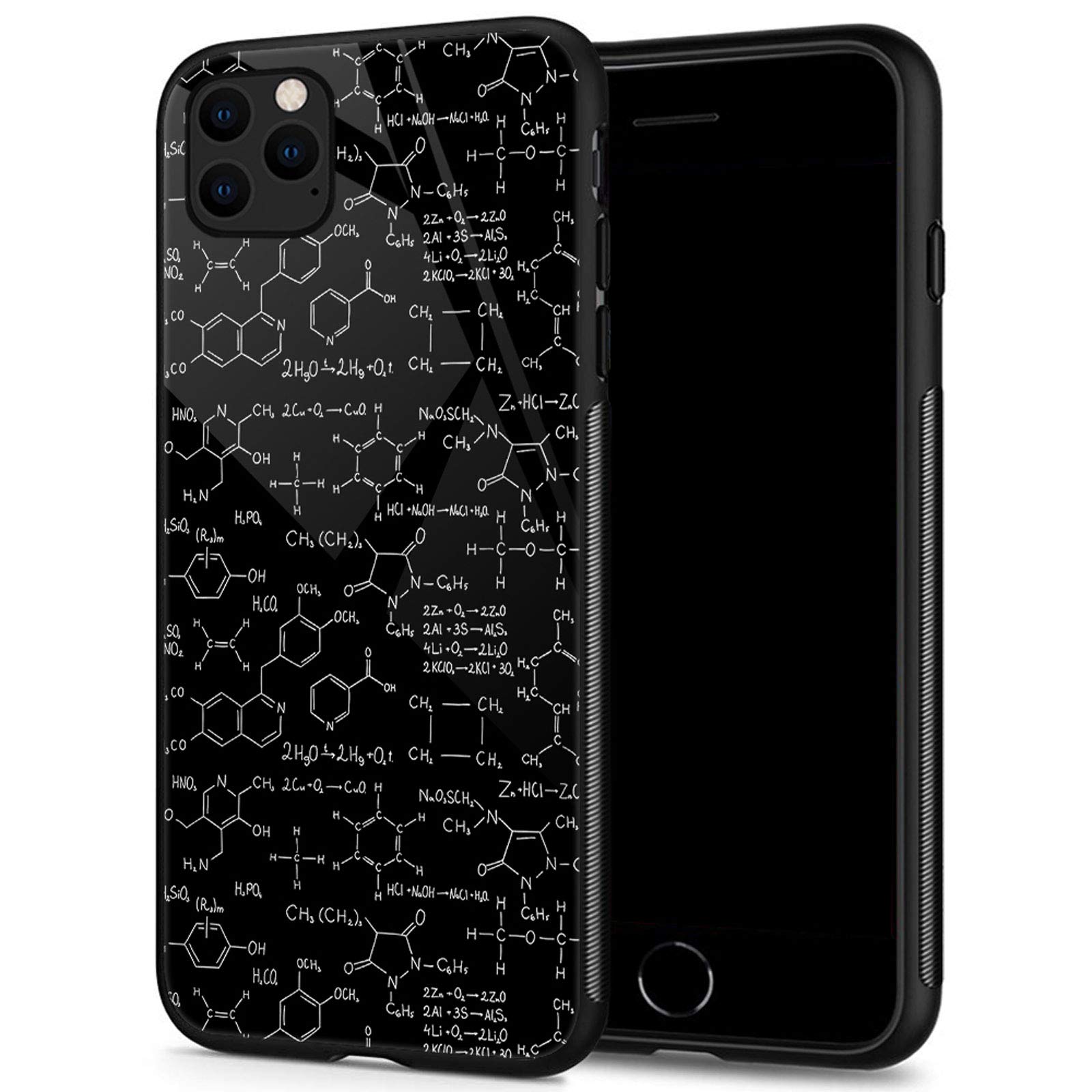 TnXee iPhone 13 Pro Max Case (6.7-inch) - Chemistry Formula & Equation Design, Organic Glass Protective Cover - Perfect for School, Lab & Science Enthusiasts